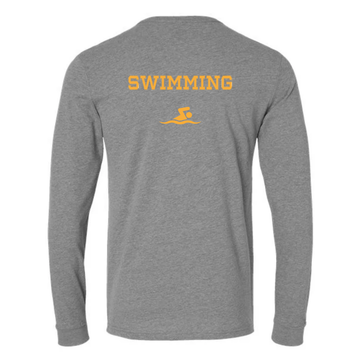 'Swimming' Long Sleeve Tee Shirt (Heat Pressed) - King Middle School