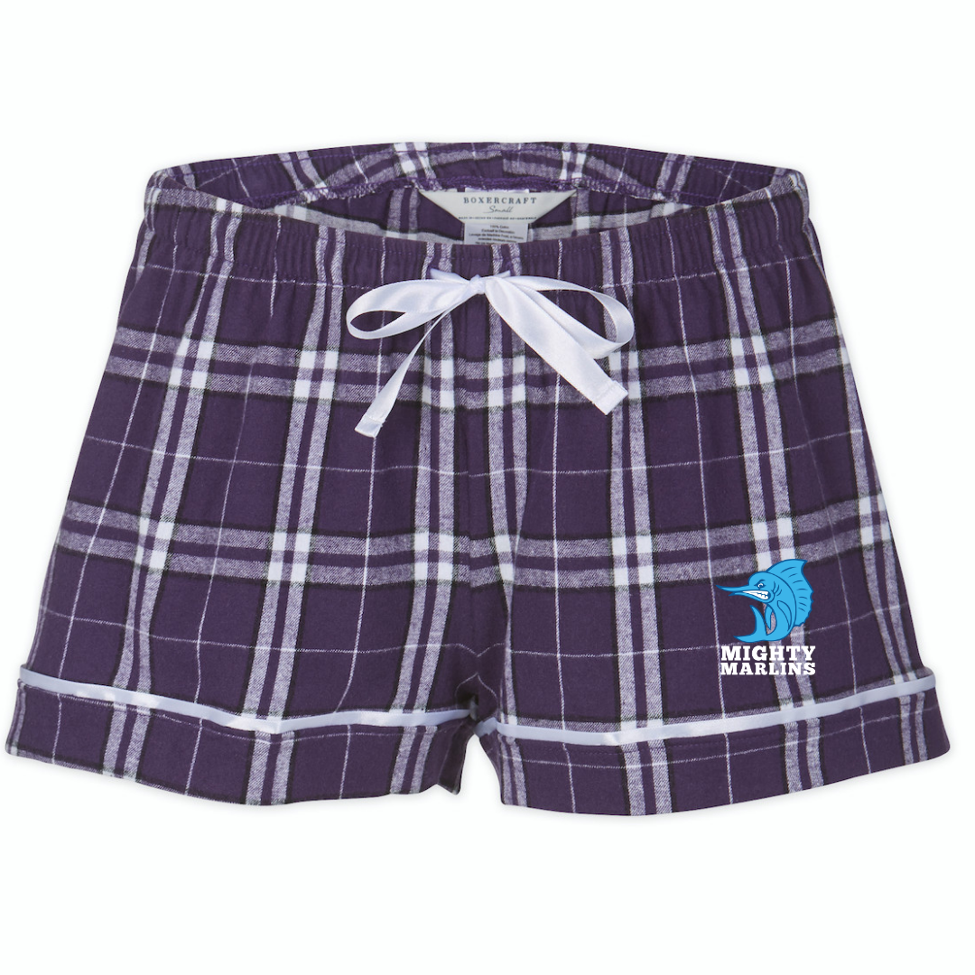 Boxercraft Women's Flannel Short (Customized) - Flowers Crossing