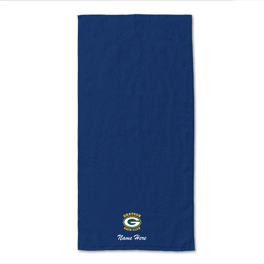 34" x 70" Velour Towel (Customized) - Grayson Swim Club
