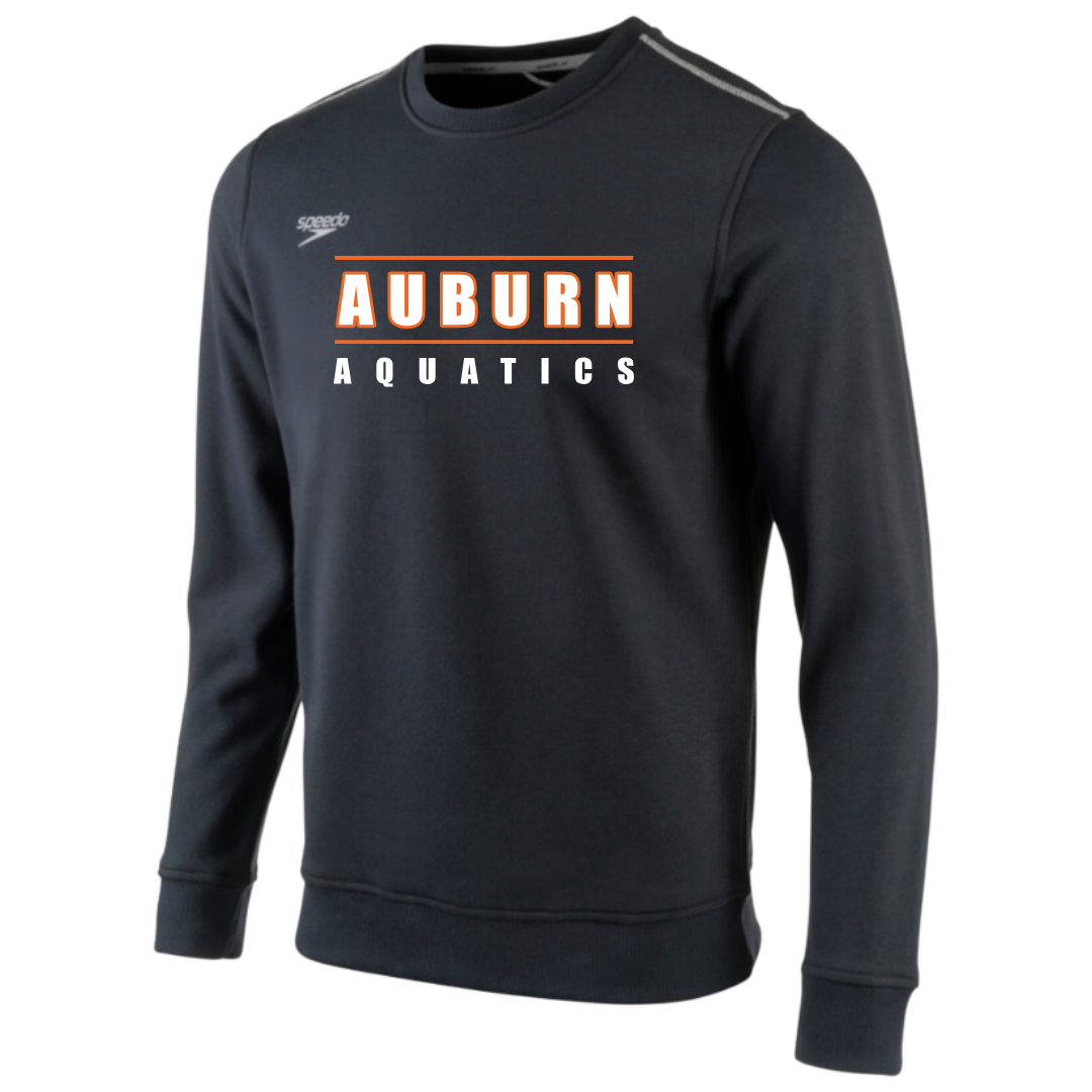 Speedo Fleece Crew Neck Sweatshirt Full Logo (Customized) - Auburn Aquatics