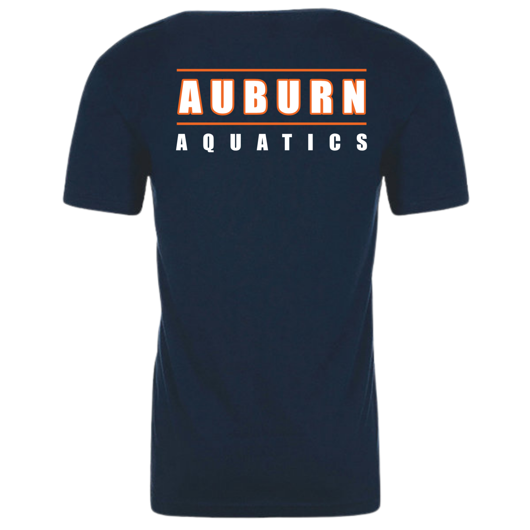 Short Sleeve T-Shirt Double Logo (Customized) - Auburn Aquatics
