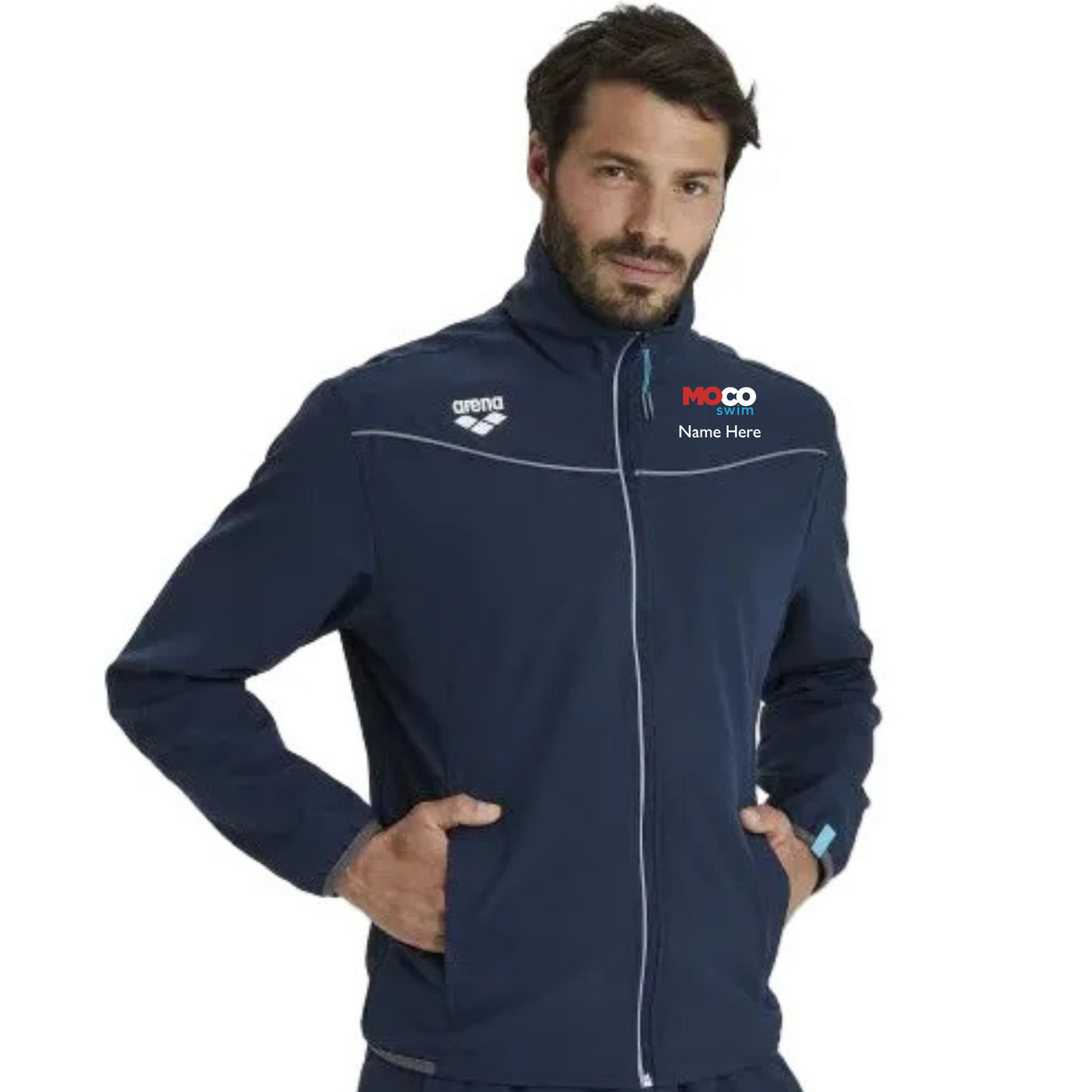 Arena Unisex Team Panel Jacket (Embroidered) - Moco Swim