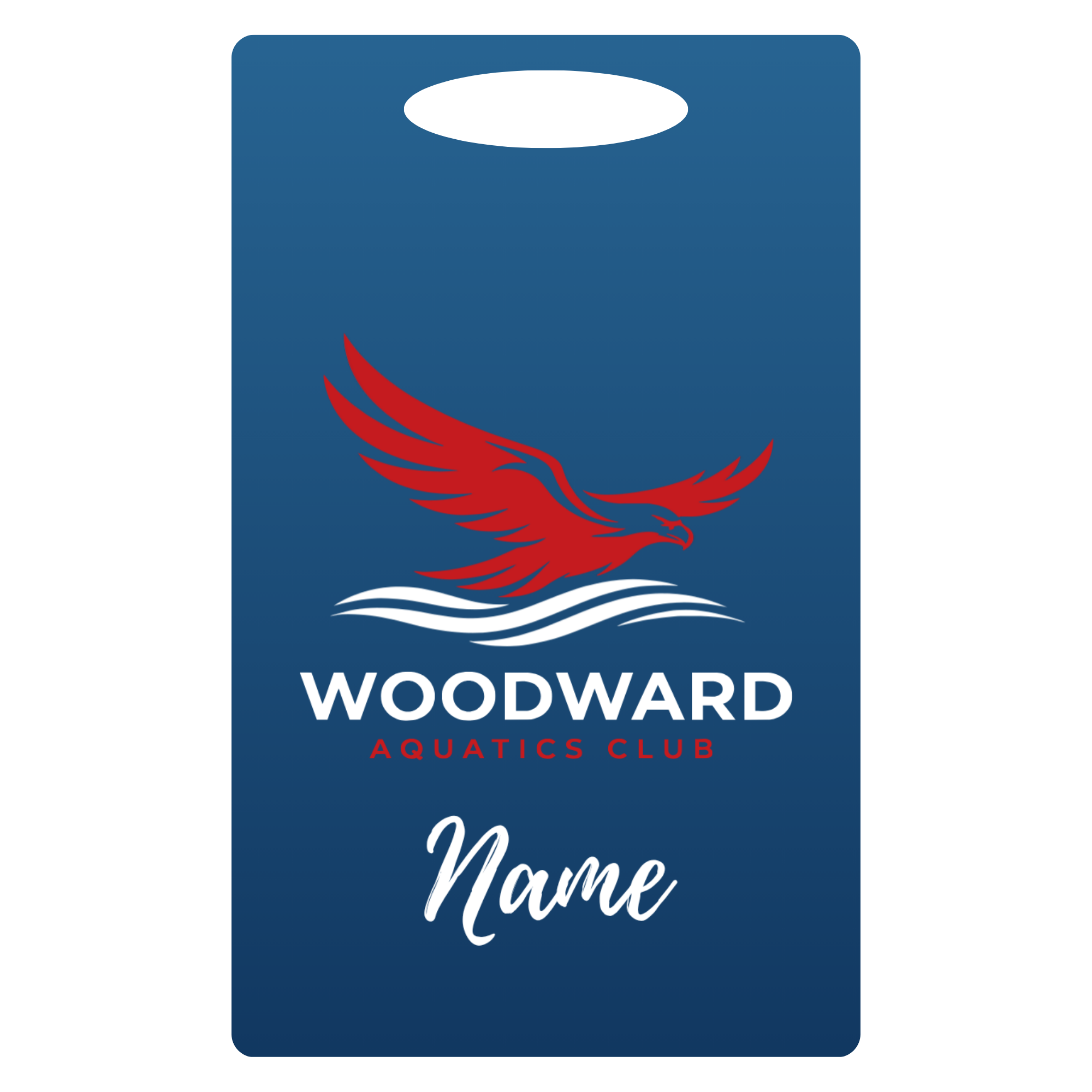 Aluminum Bag Tag (Customized) - Woodward Aquatics Club