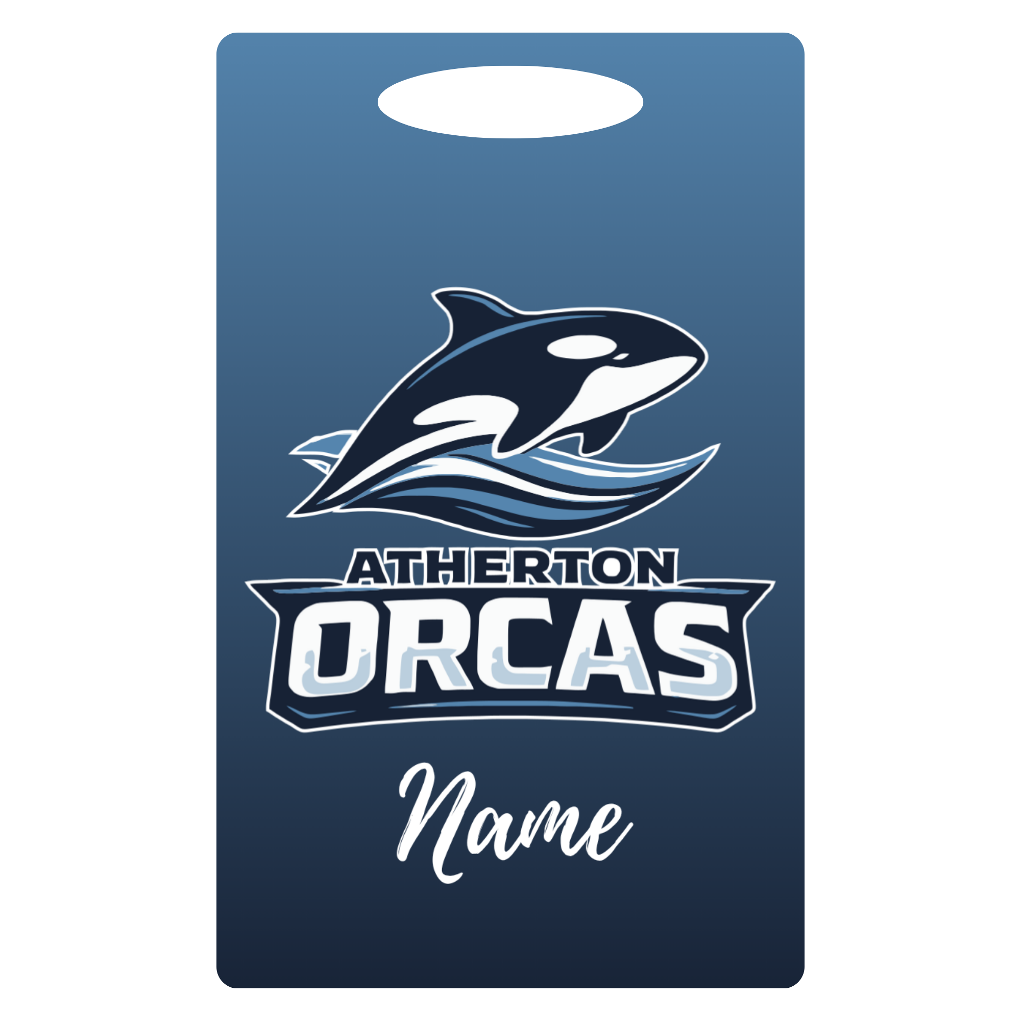 Aluminum Bag Tag (Customized) - Atherton Orcas