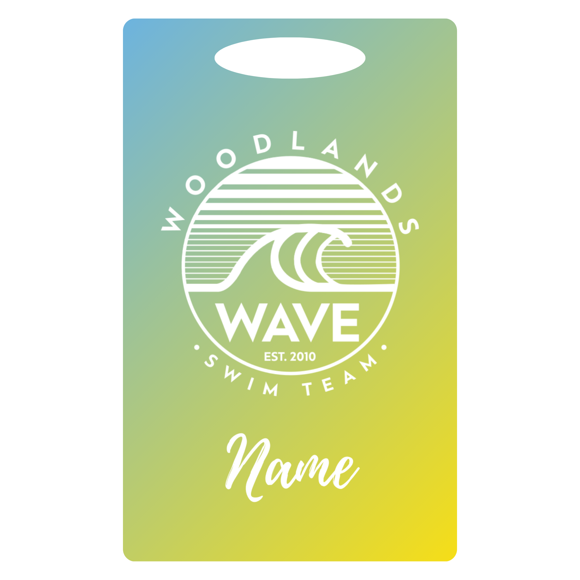 Aluminum Bag Tag (Customized) - Woodlands Wave