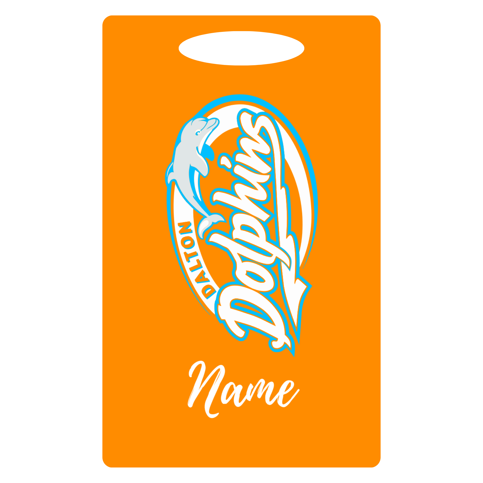 Aluminum Bag Tag (Customized) - Dalton Dolphins