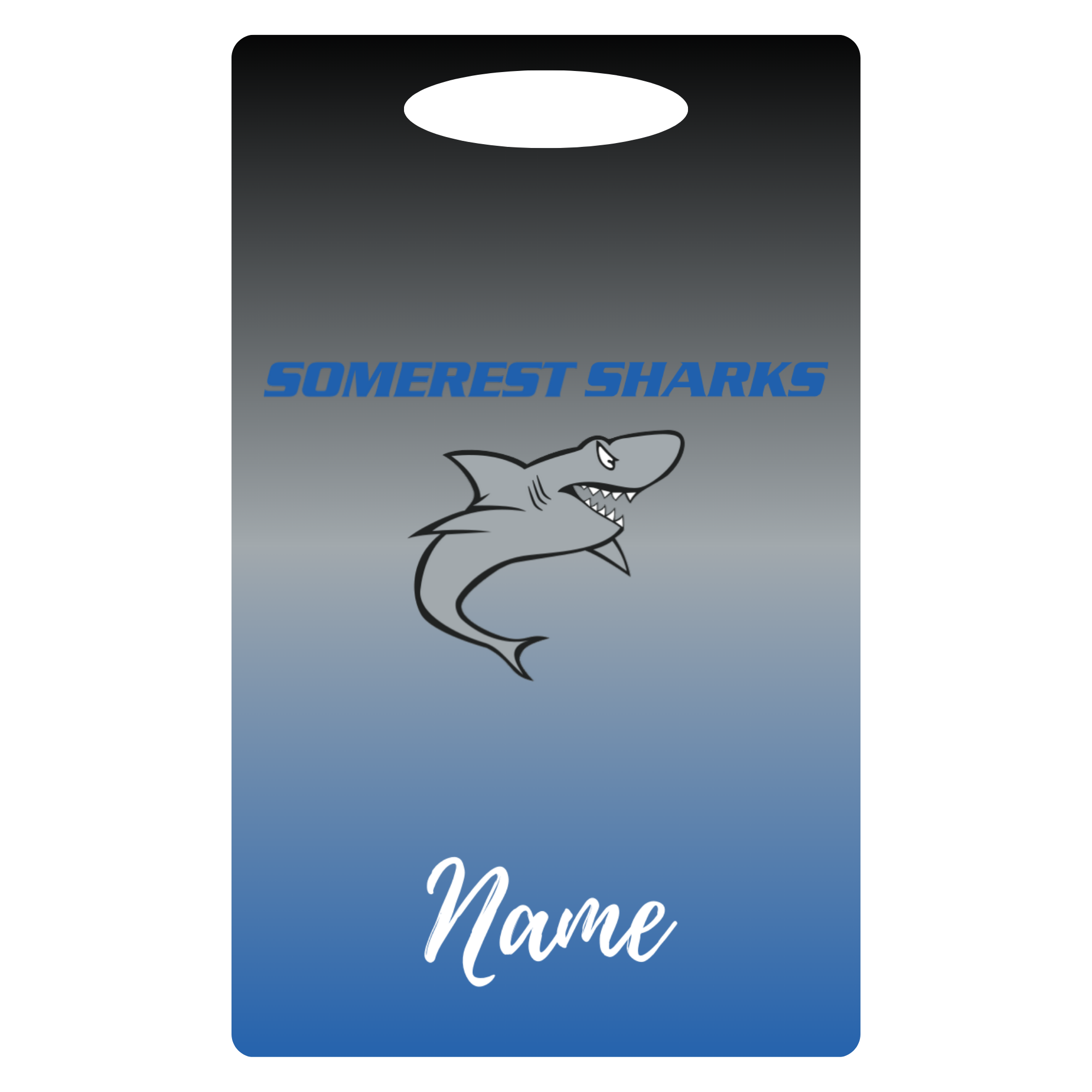 Aluminum Bag Tag (Customized) - Somerset Sharks
