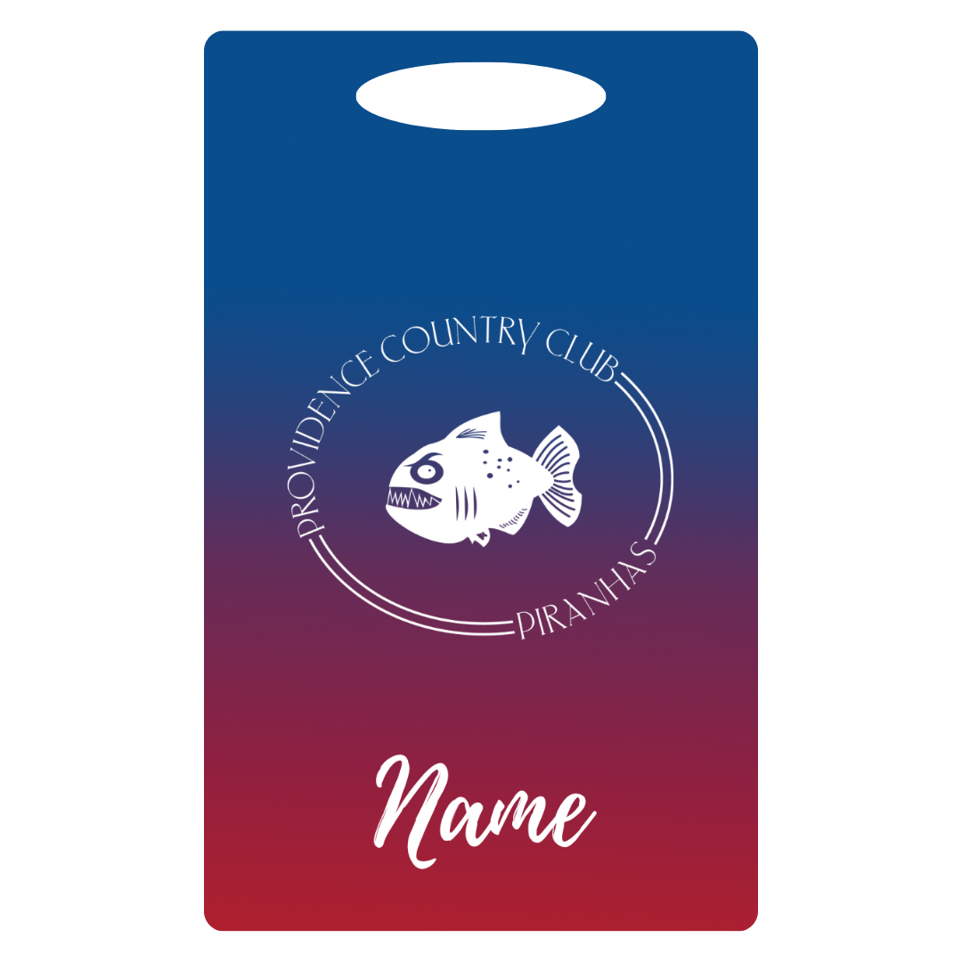 Aluminum Bag Tag - Piranhas Logo (Customized) - Providence CC