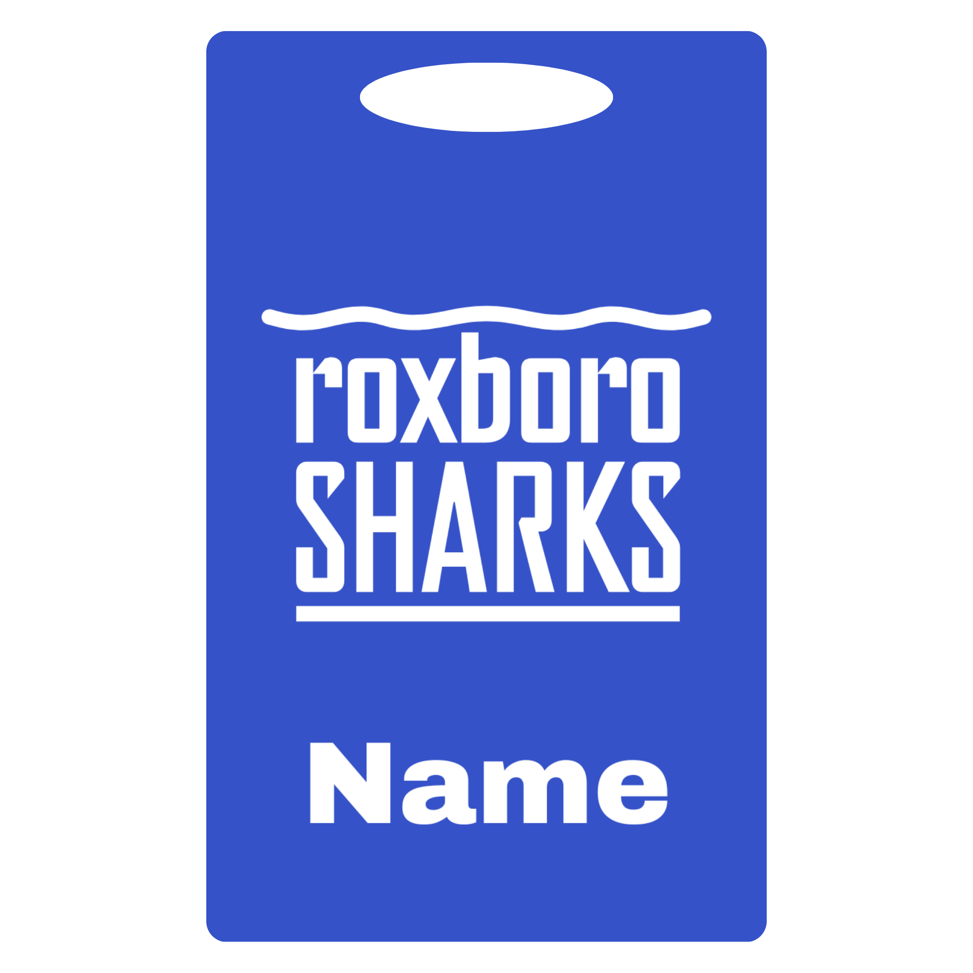 Aluminum Bag Tag (Customized) - Roxboro Sharks