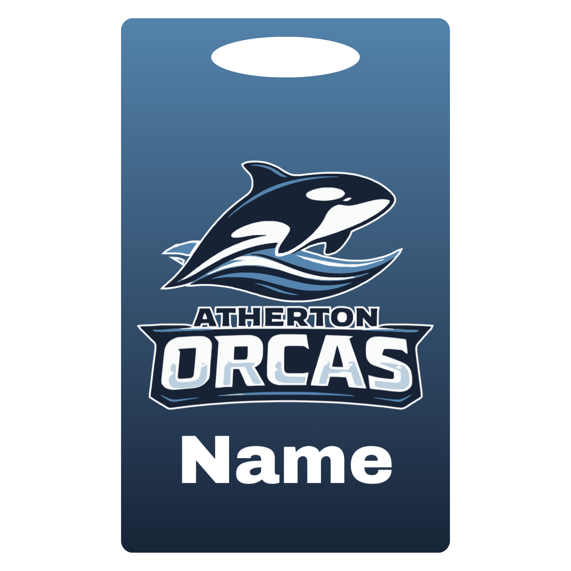 Aluminum Bag Tag (Customized) - Atherton Orcas