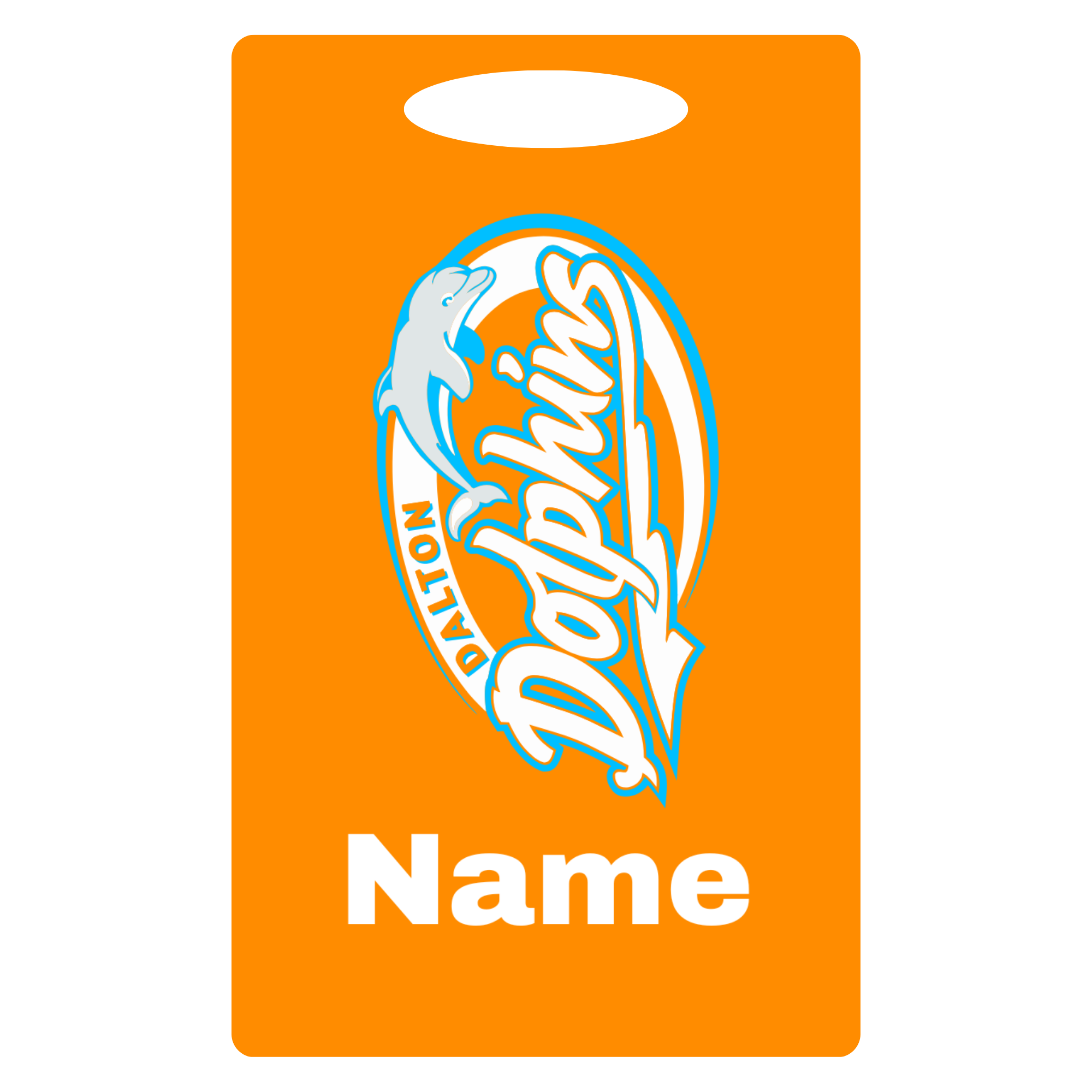 Aluminum Bag Tag (Customized) - Dalton Dolphins
