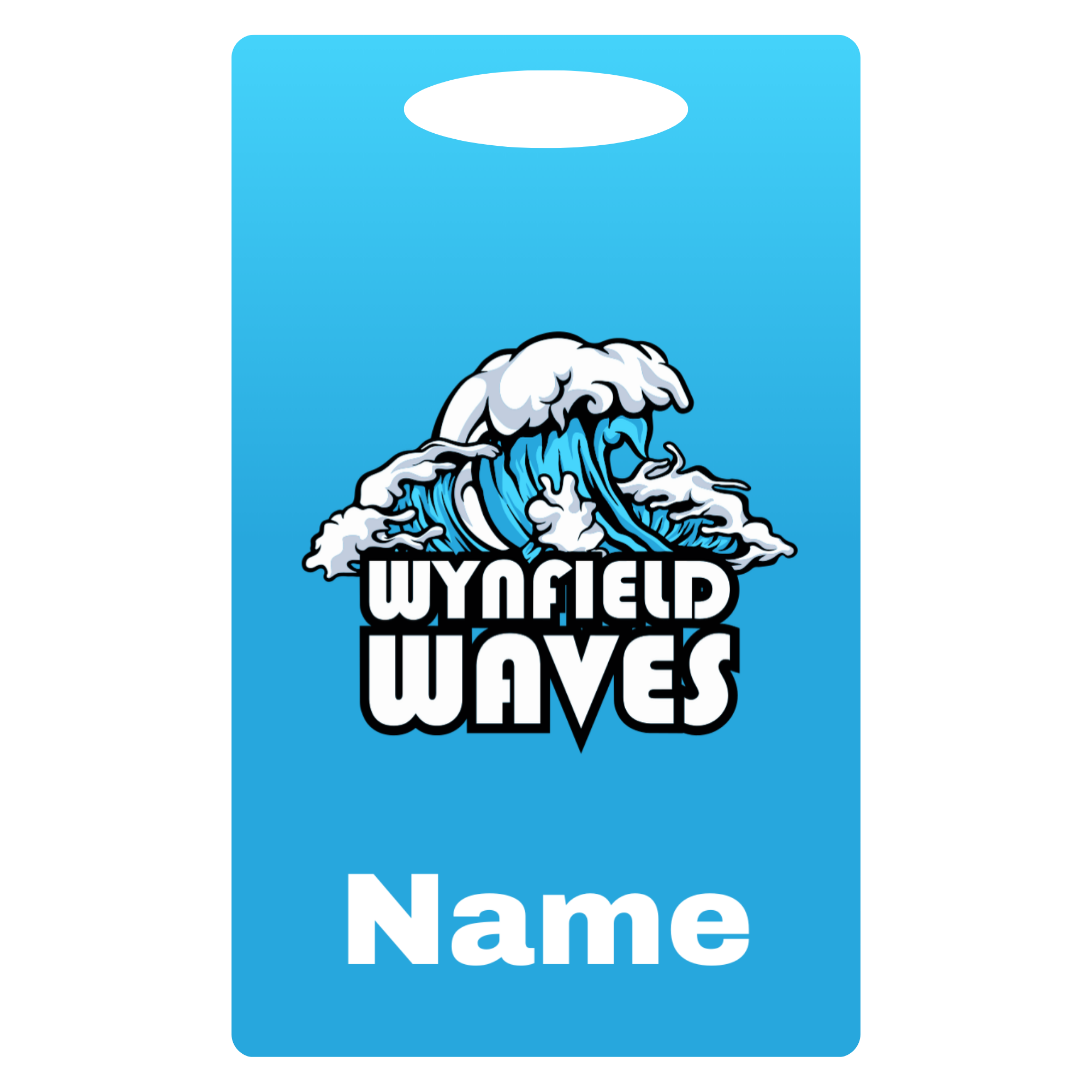 Aluminum Bag Tag (Customized) - Wynfield Waves