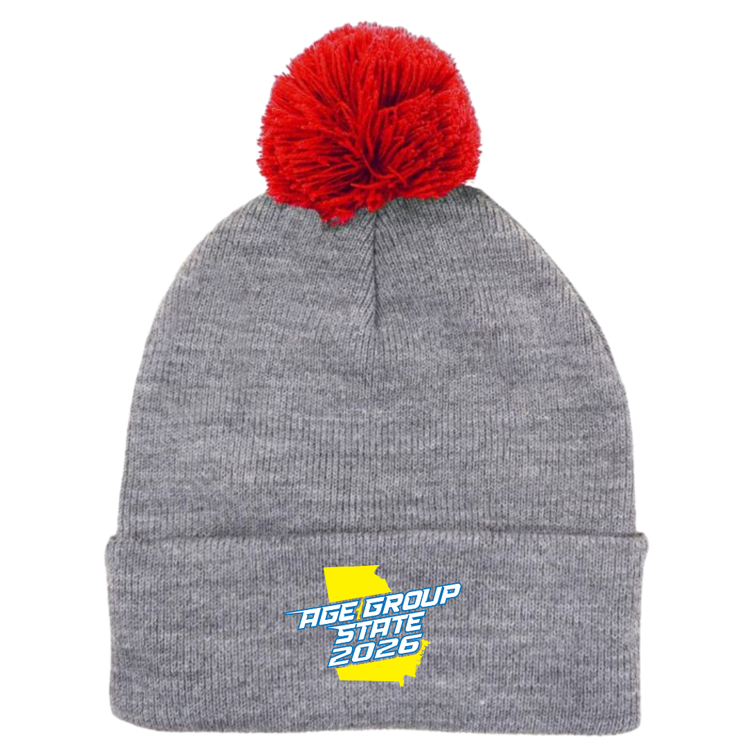 Puff Ball Beanie (Customized) - 2026 GA Age Group Championship