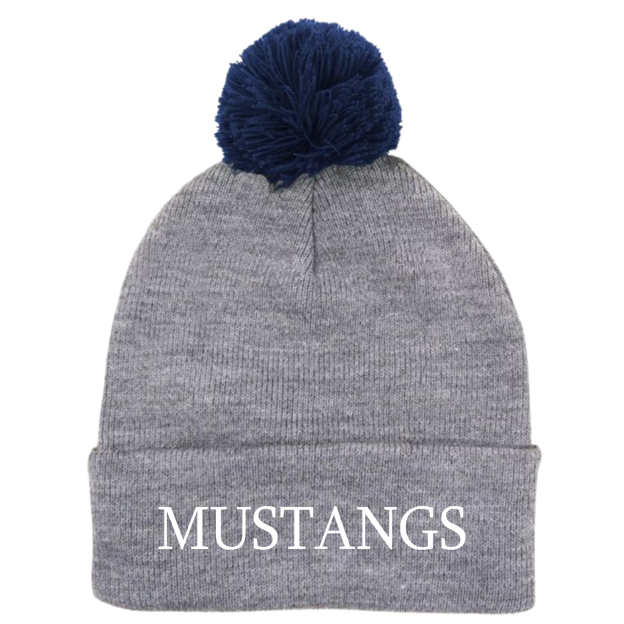 Puff Ball Beanie (Customized) - Milton Mustangs