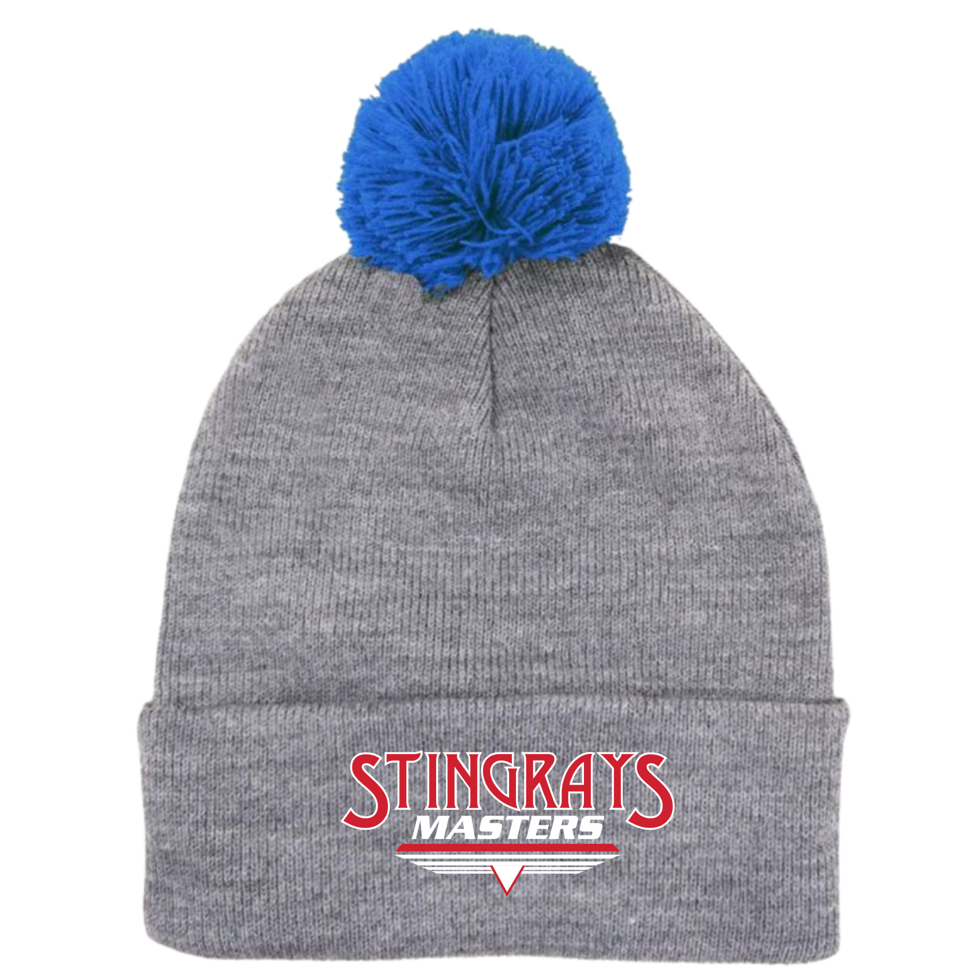 Puff Ball Beanie (Customized) - Stingrays Swimming (Masters Team)