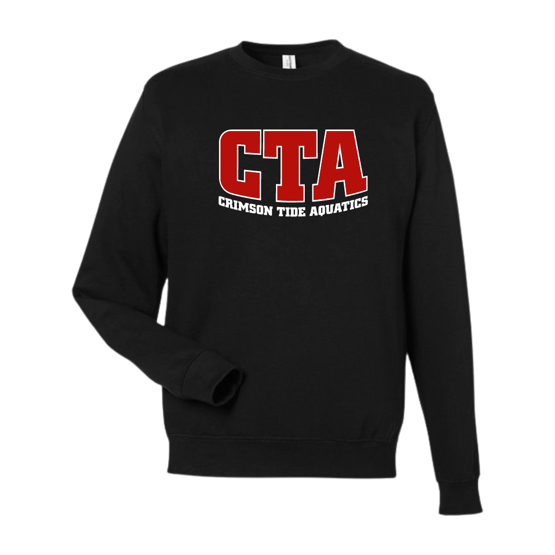 Medium Weight Unisex Crew Neck Sweatshirt (Customized) - Crimson Tide Aquatics