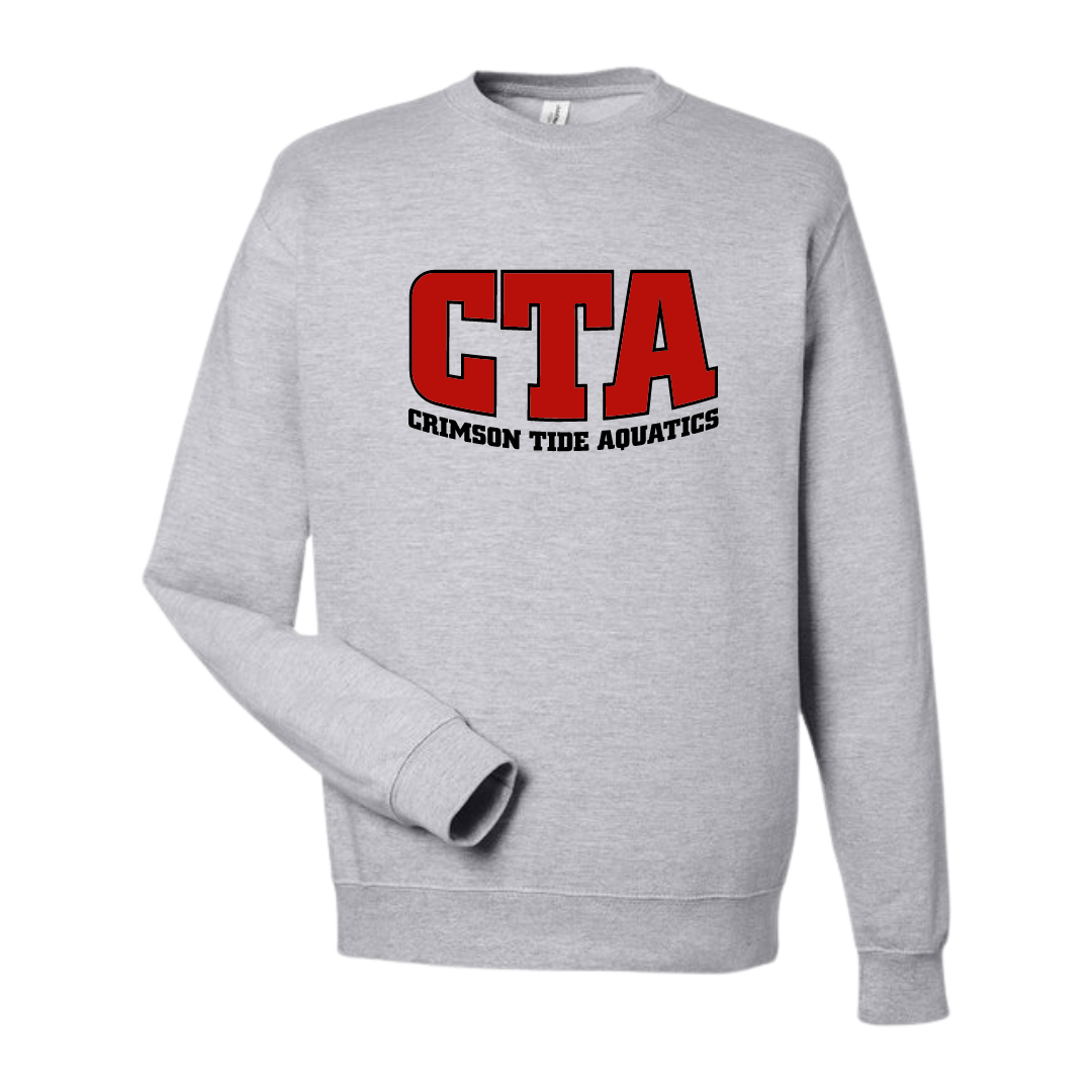 Medium Weight Unisex Crew Neck Sweatshirt (Customized) - Crimson Tide Aquatics