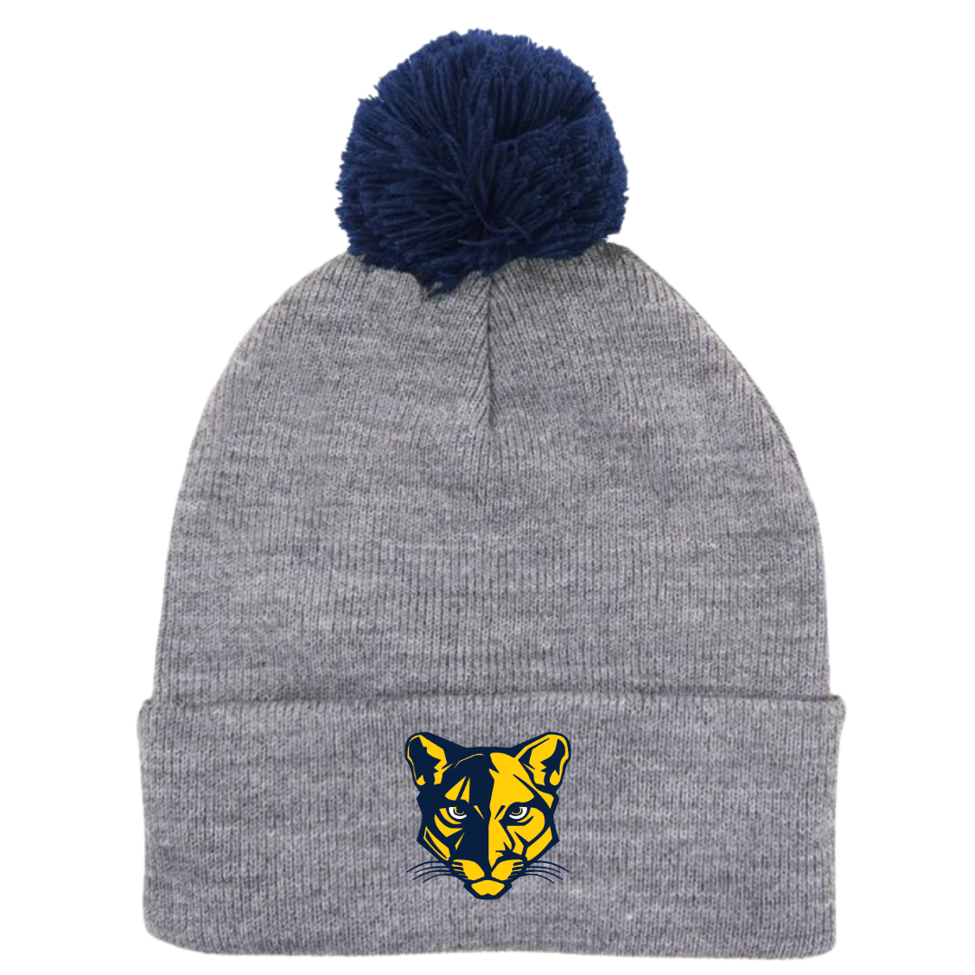 Puff Ball Beanie (Customized) - Carmel Christian HS