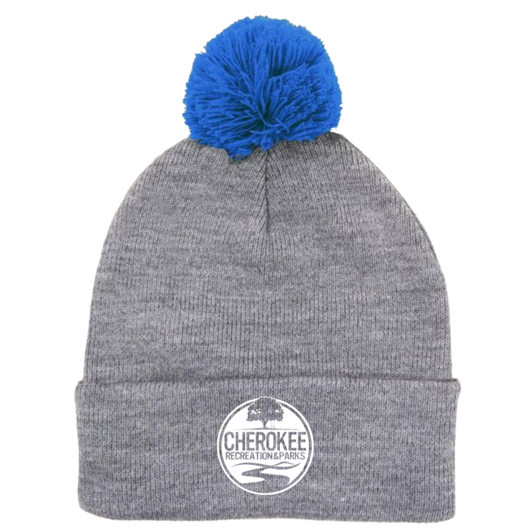 Puff Ball Beanie (Customized) - Cherokee County Aquatics