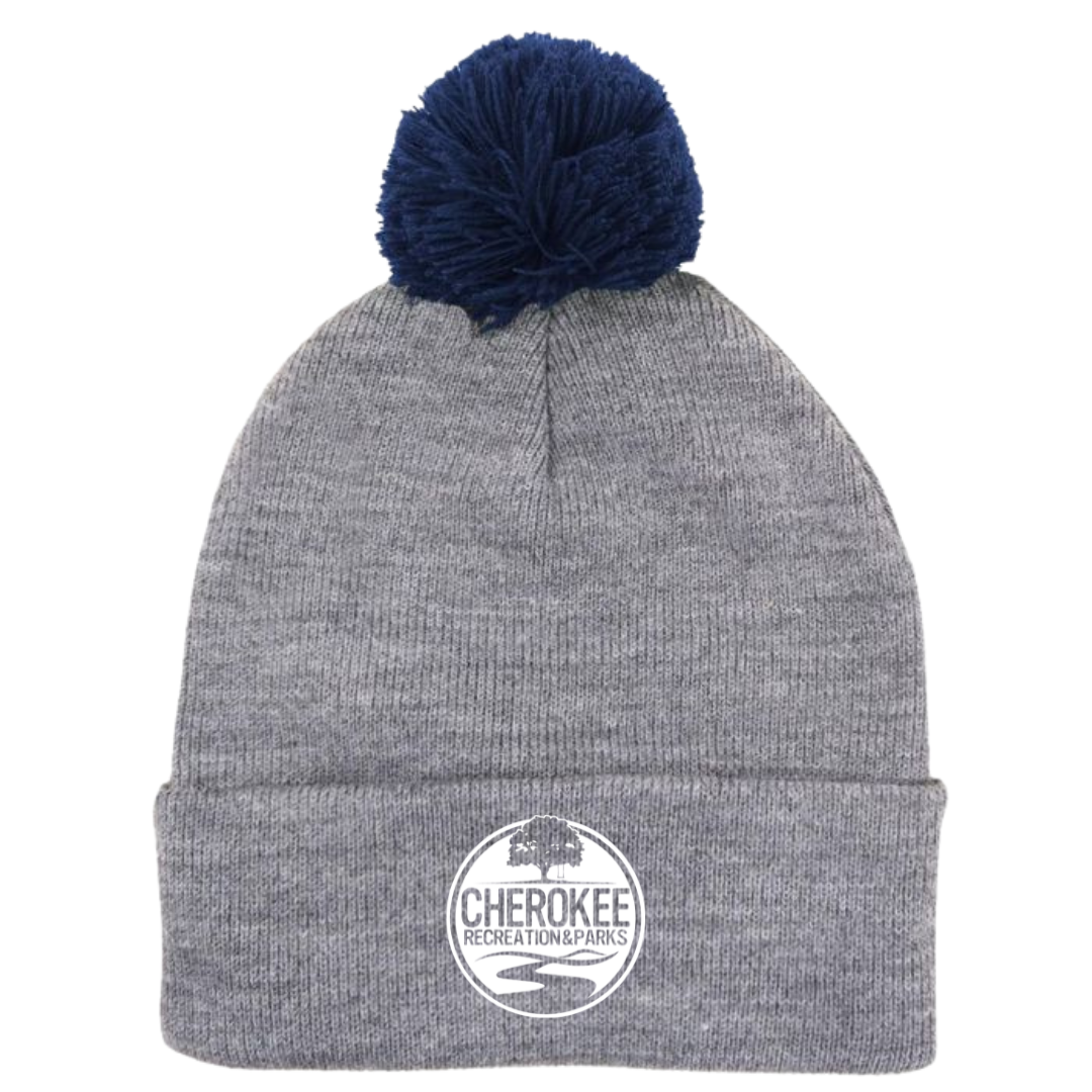Puff Ball Beanie (Customized) - Cherokee County Aquatics