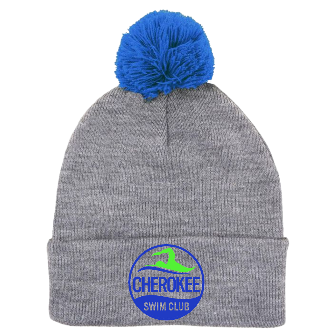 Puff Ball Beanie (Customized) - Cherokee Swim Club