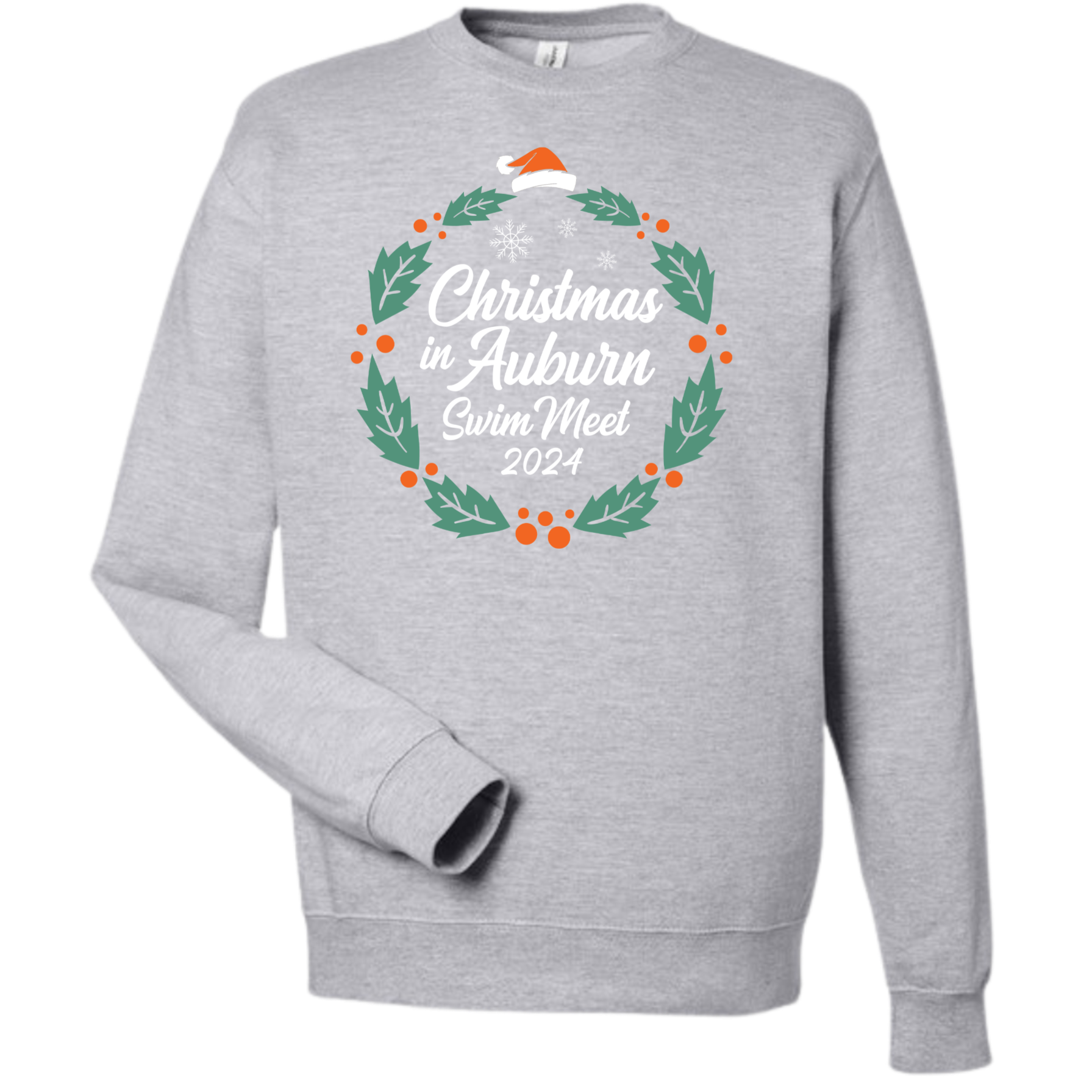 Fleece Crew Neck Sweatshirt (Customized) - Christmas in Auburn