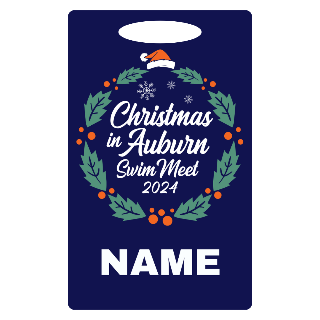 Aluminum Bag Tag (Customized) - Christmas in Auburn