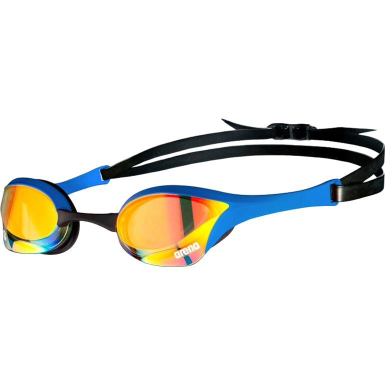 Arena Cobra Ultra Swipe Mirror Goggles, Yellow/Copper/Blue