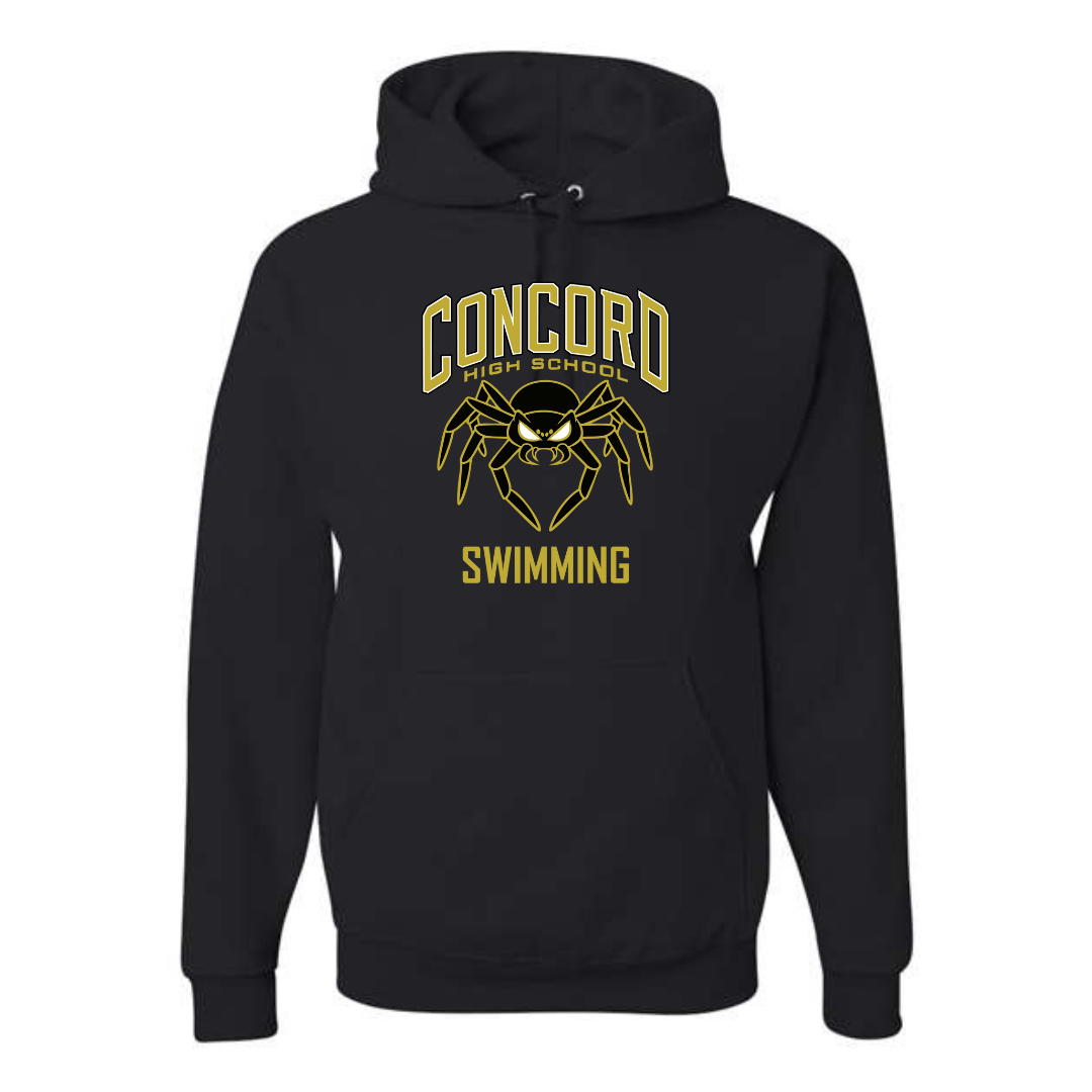 Medium Weight Unisex Hooded Sweatshirt Spider Logo (Customized) - Concord HS