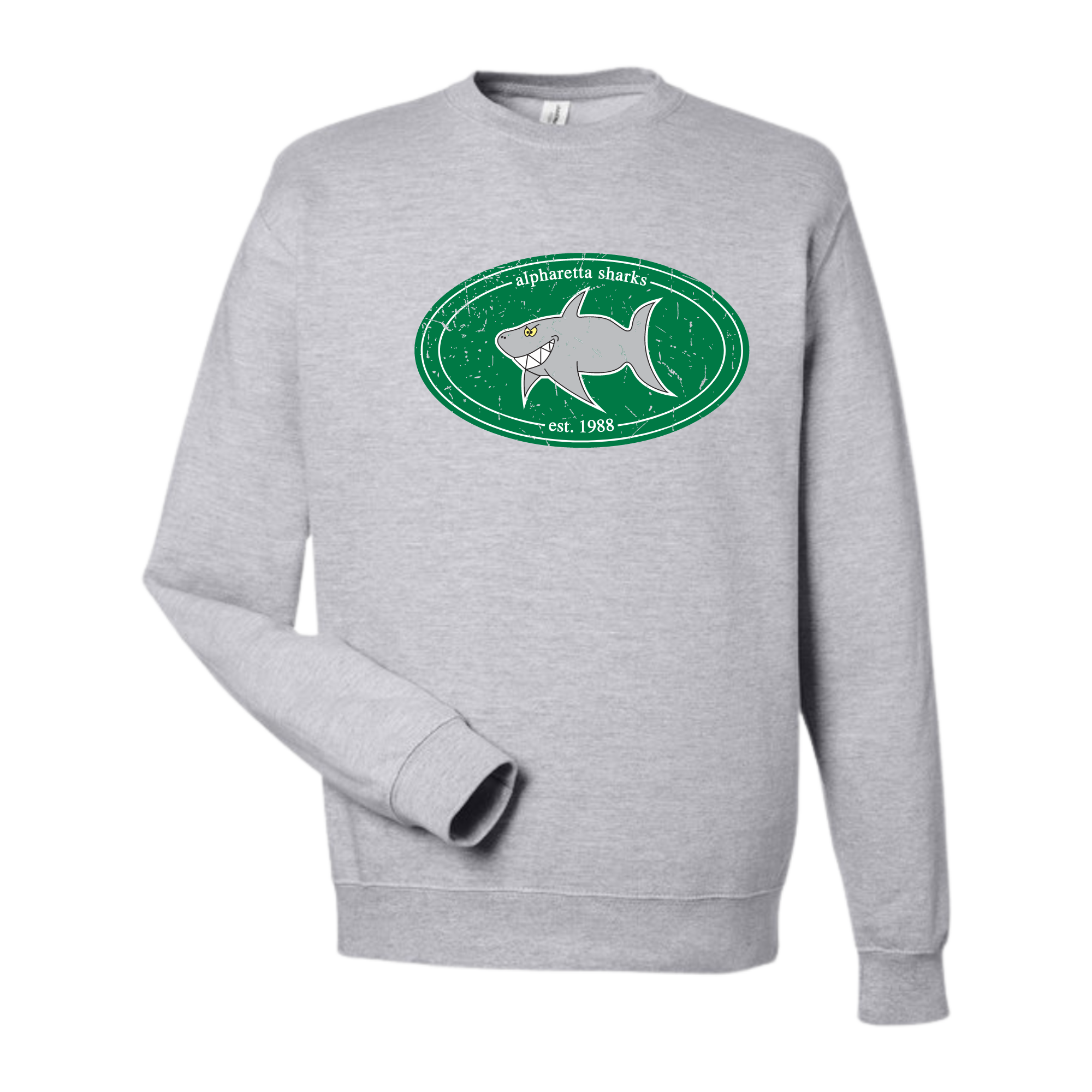 Medium Weight Unisex Crewneck Sweatshirt (Customized) - Alpharetta Sharks