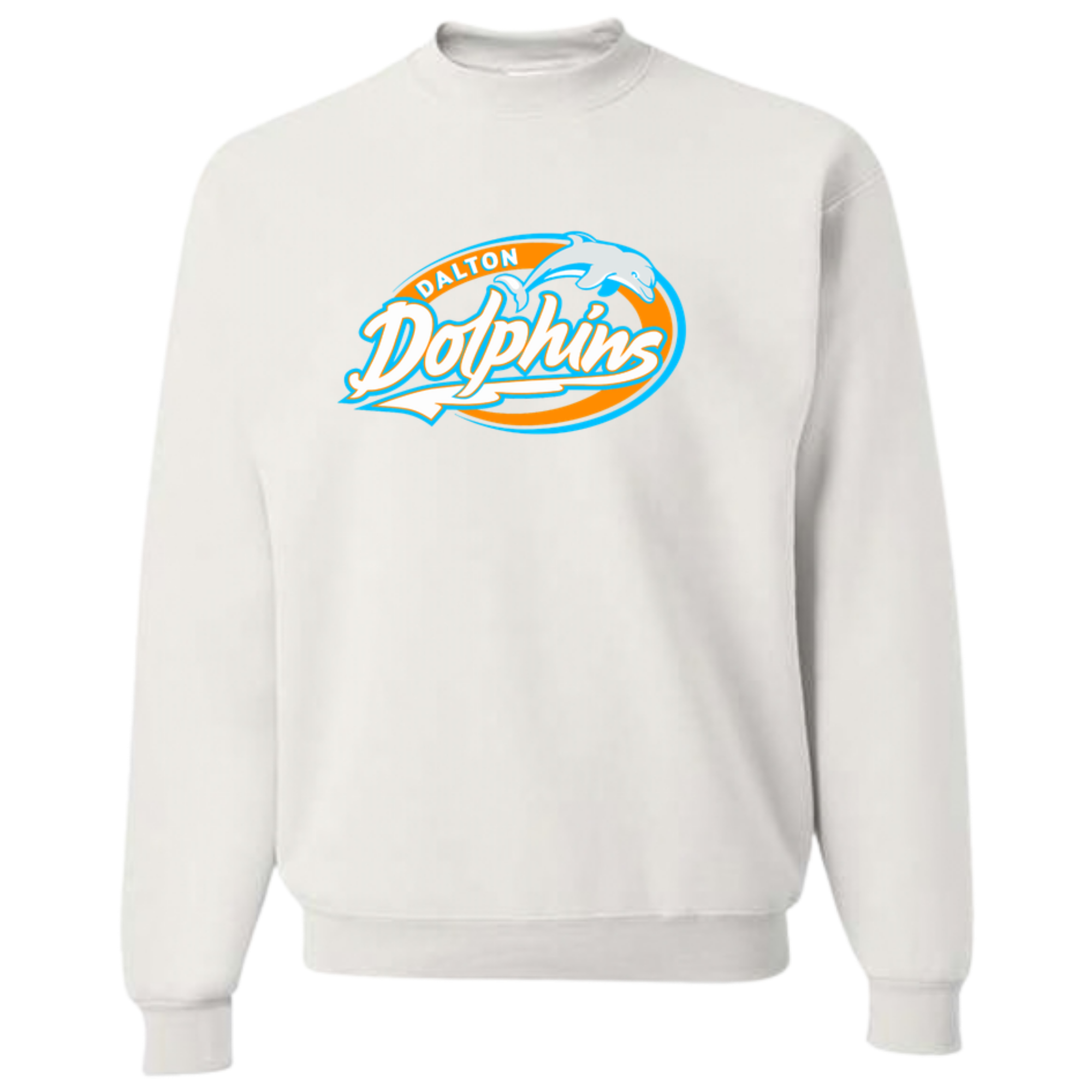 Medium Weight Unisex Crew Neck Sweatshirt (Customized) - Dalton Dolphins