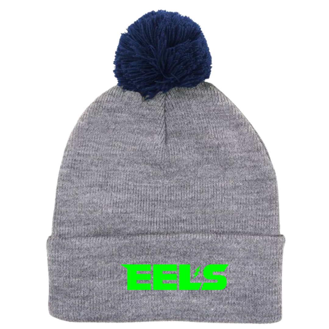 Puff Ball Beanie (Customized) - Evergreen Eels