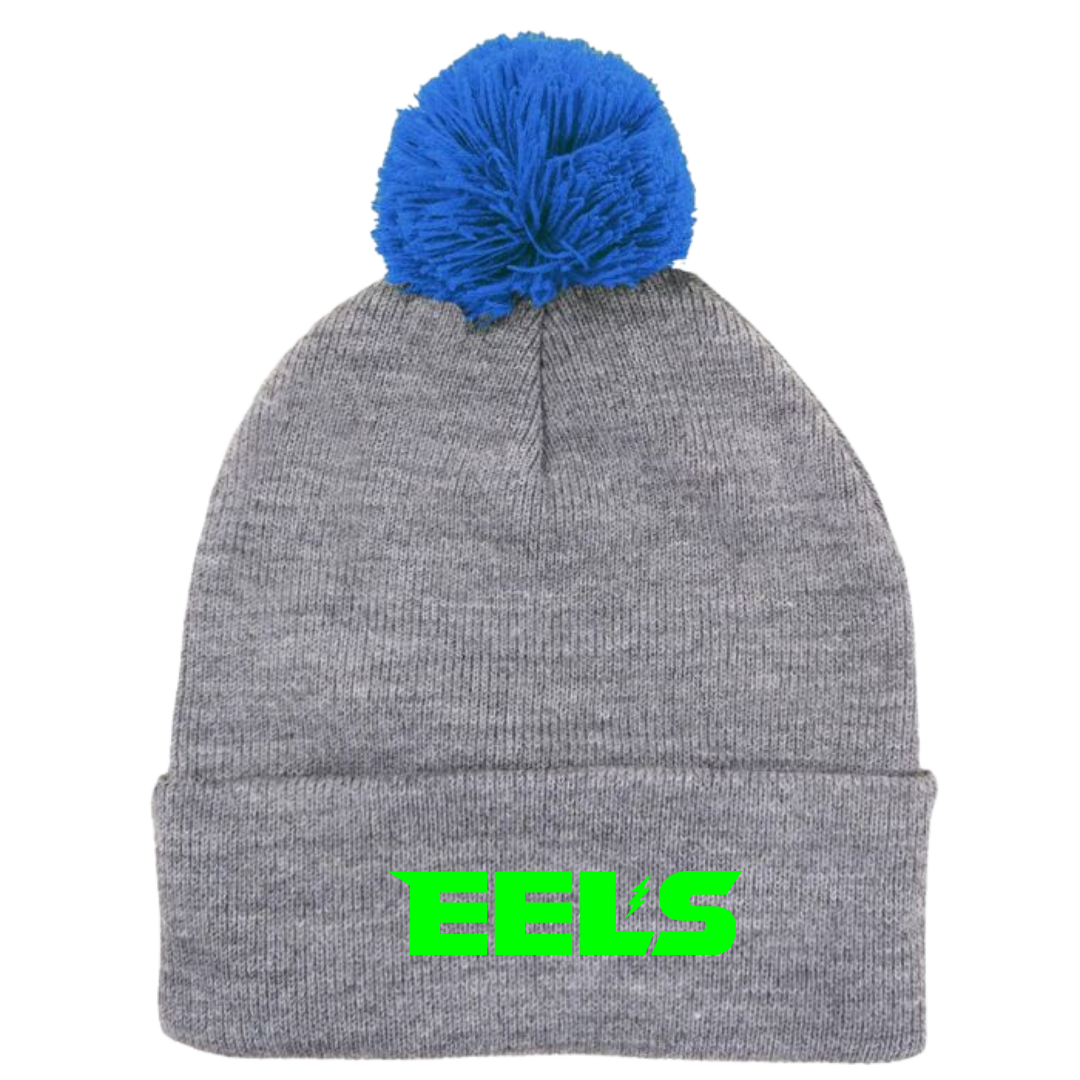 Puff Ball Beanie (Customized) - Evergreen Eels