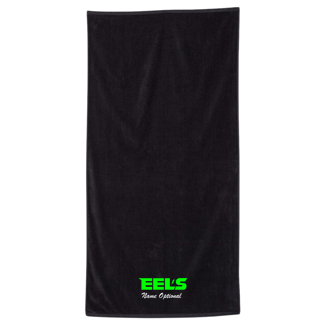 34" x 70" Velour Towel (Customized) - Evergreen Eels