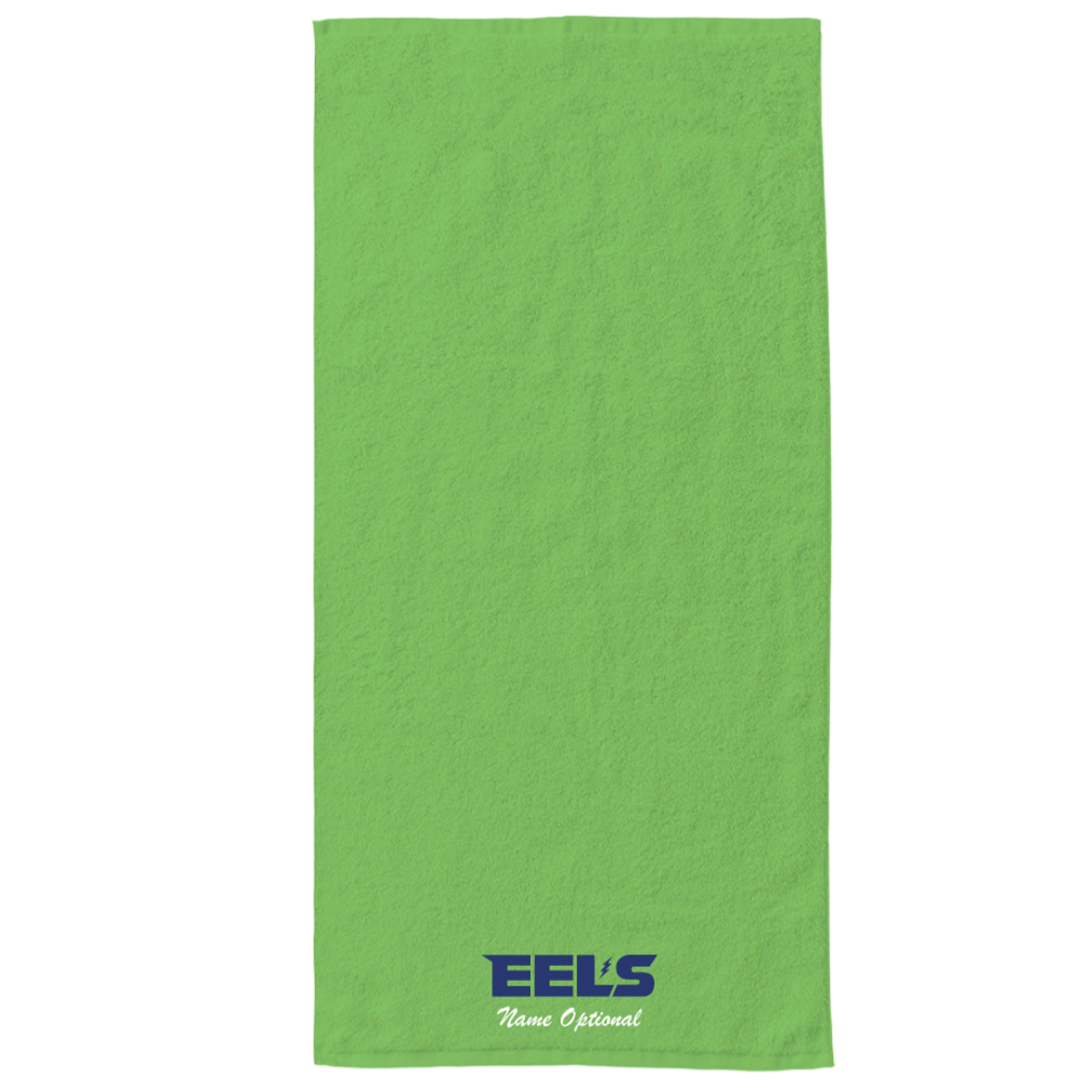 34" x 70" Velour Towel (Customized) - Evergreen Eels