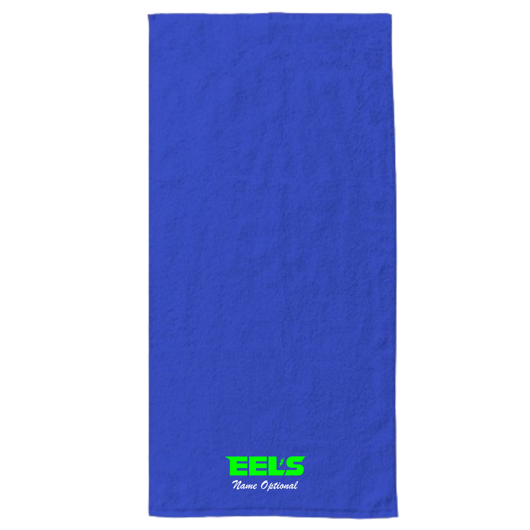 34" x 70" Velour Towel (Customized) - Evergreen Eels