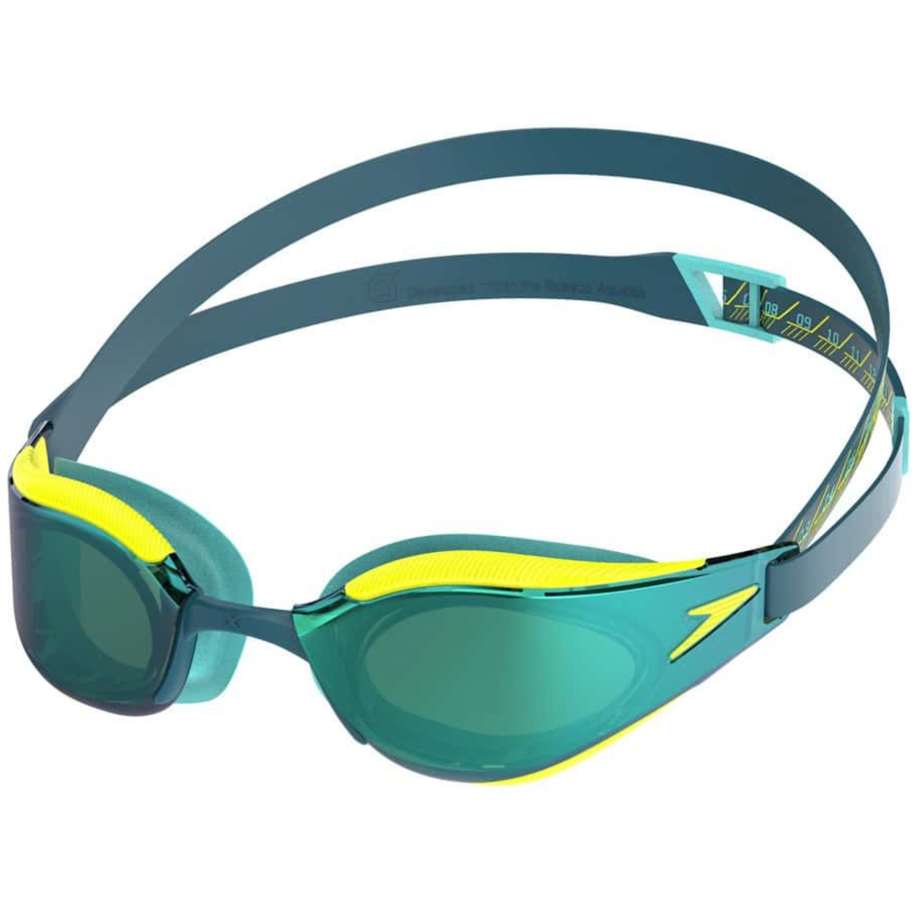 Speedo Fastskin Hyper Elite Mirrored Goggles White Oxid Grey