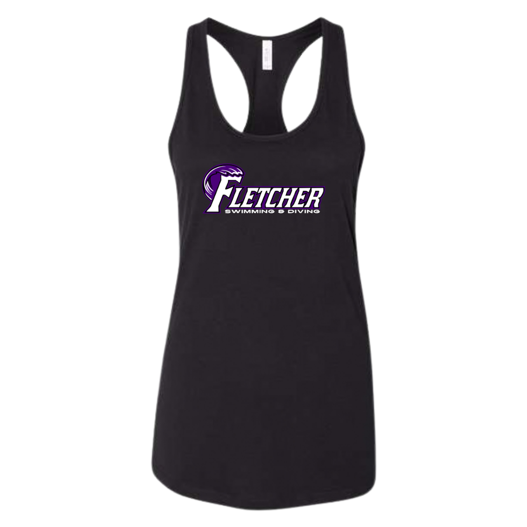 Ladies'  Racerback Tank (Customized) - Fletcher Swim and Dive