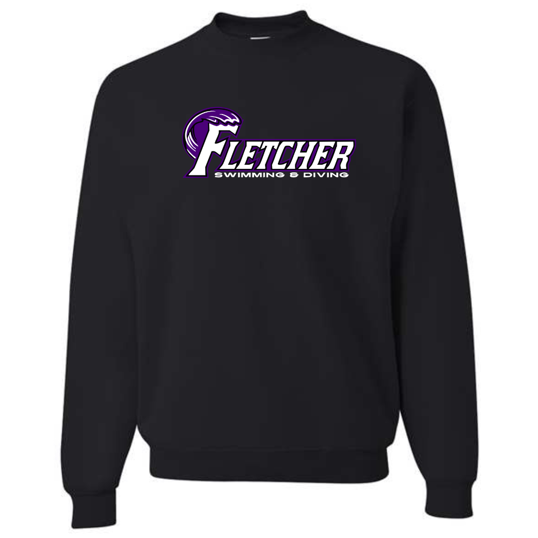 Fleece Crew Neck Sweatshirt (Customized) - Fletcher Swim and Dive