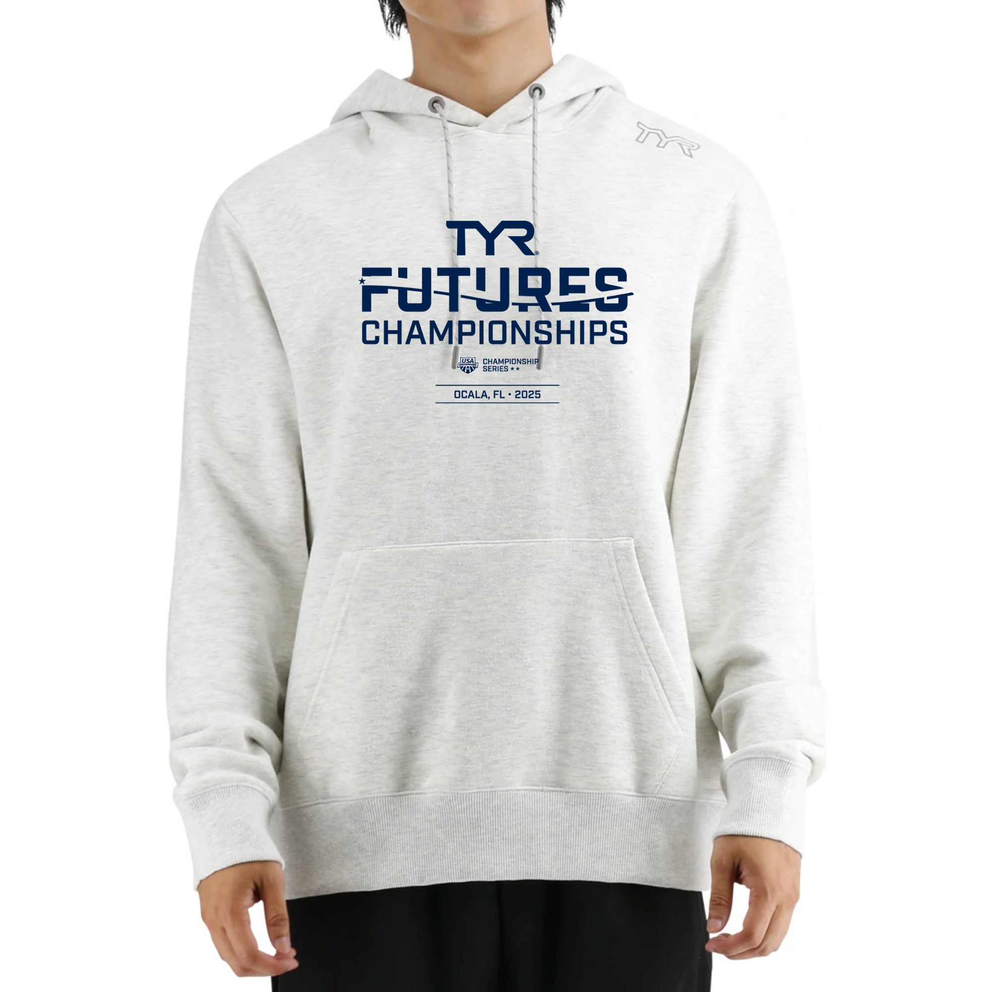 TYR Ultrasoft Hoodie (Customized) (Logo: Navy Text) - 2025 Futures Ocala
