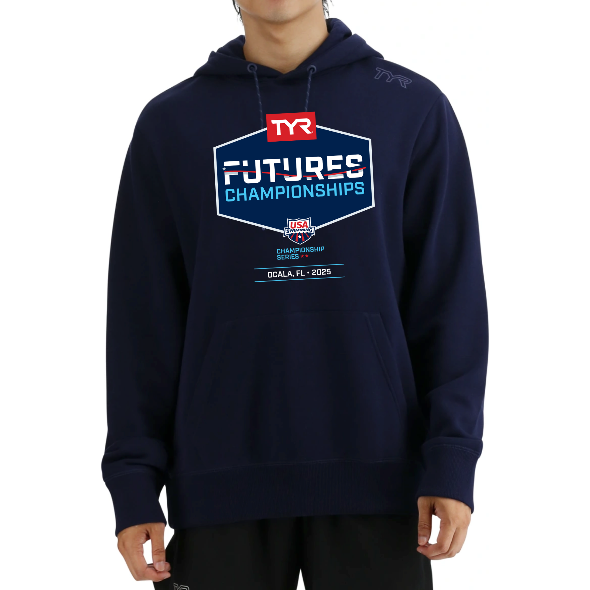 TYR Ultrasoft Hoodie (Customized) (Logo: Navy Background) - 2025 Futures Ocala