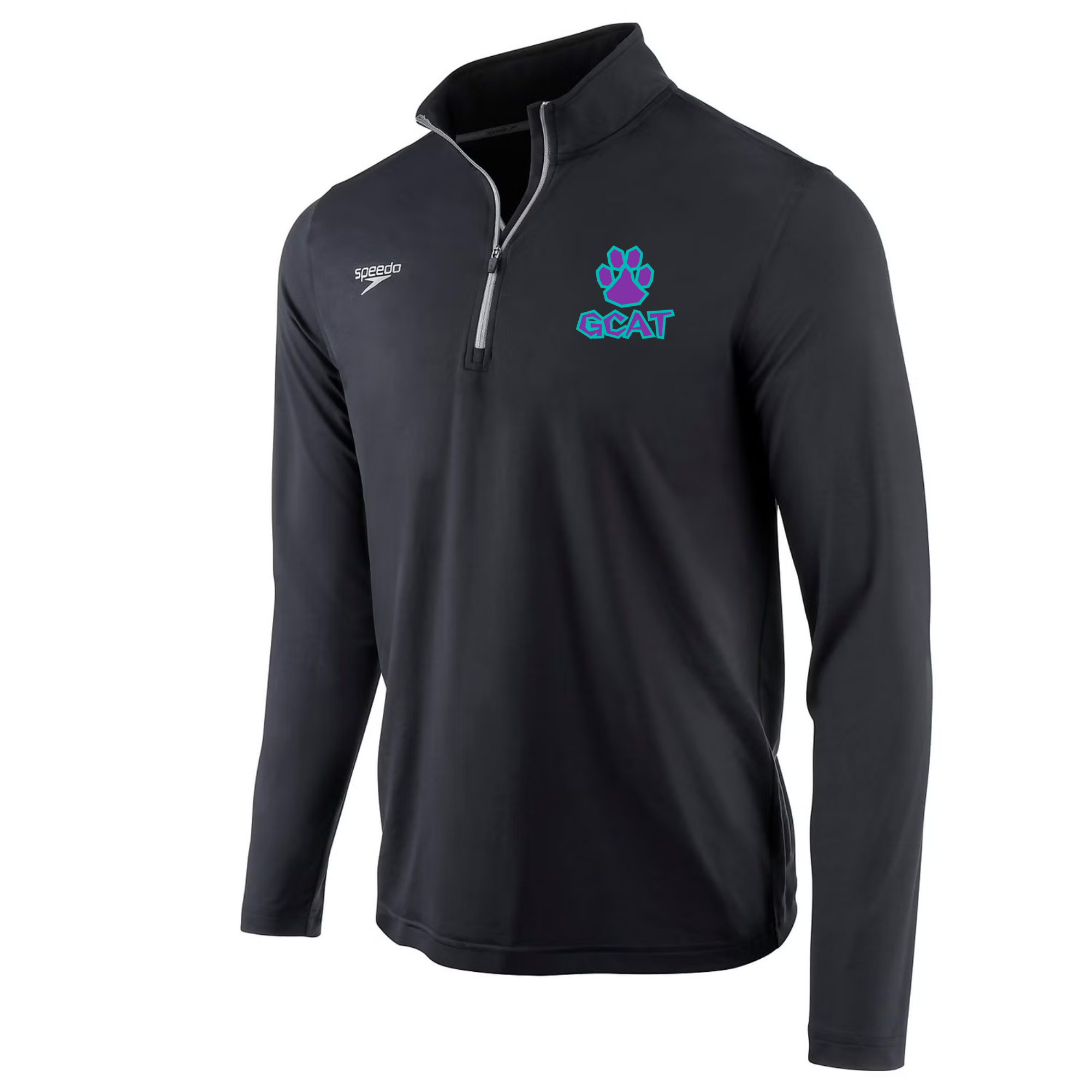 Speedo Jersey 1/4 Zip Long Sleeve T-Shirt (Customized) - GCAT