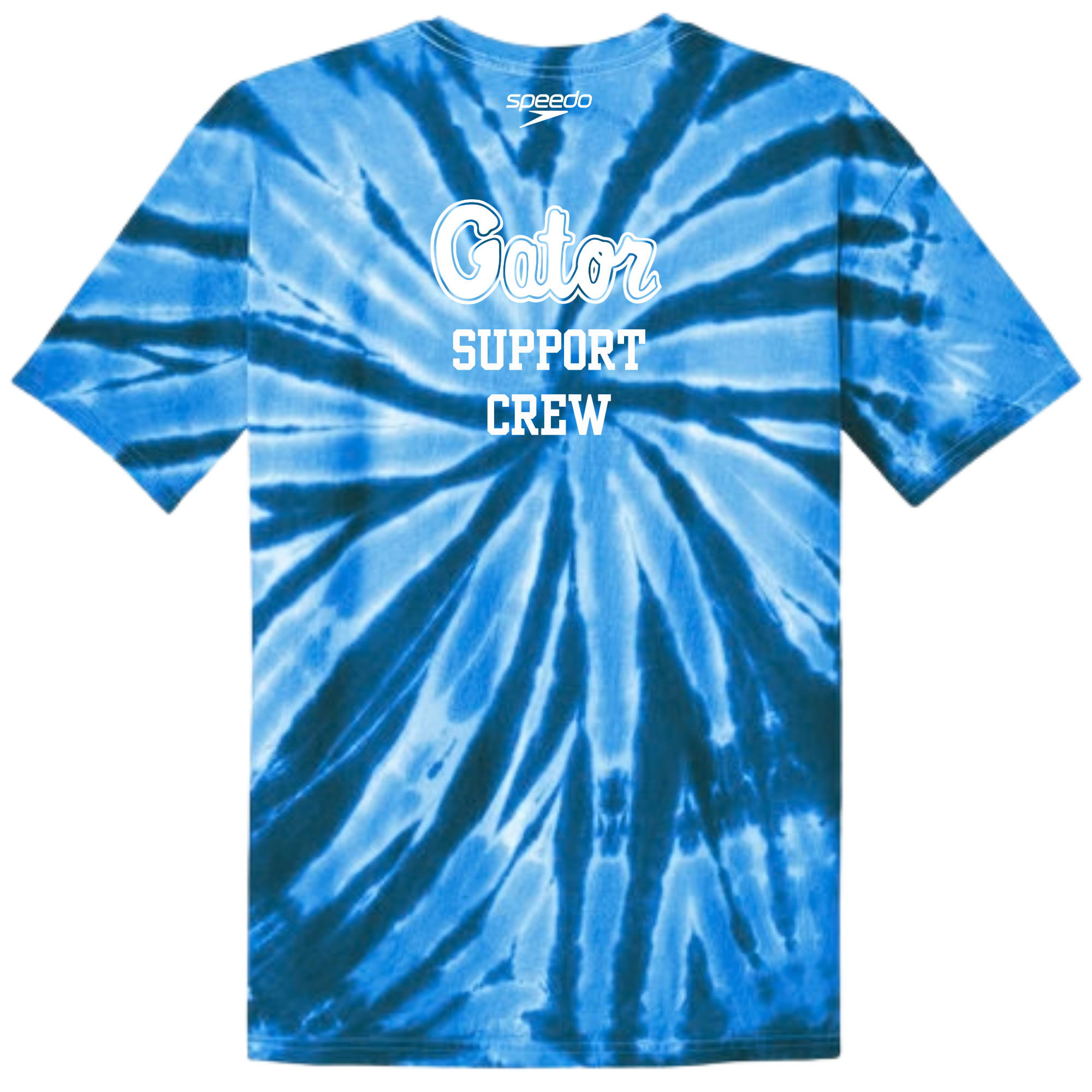 'Support Crew' Tie Dye Short Sleeve T-Shirt (Customized) - Gator Swim Club