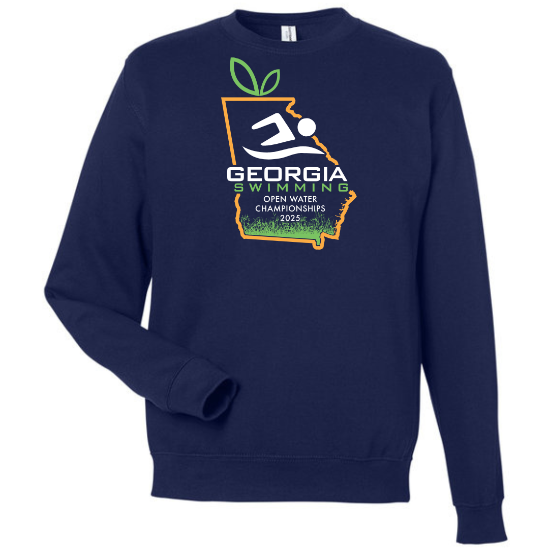Fleece Crew Neck Sweatshirt (Customized) - Georgia Open Water Championships 2025