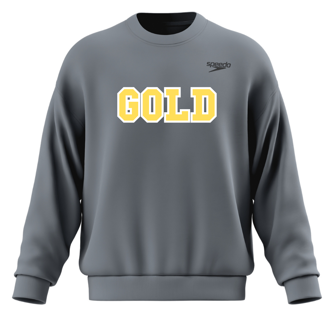 Speedo Unisex Team Crew Applique Logo (Customized) - Chattahoochee Gold
