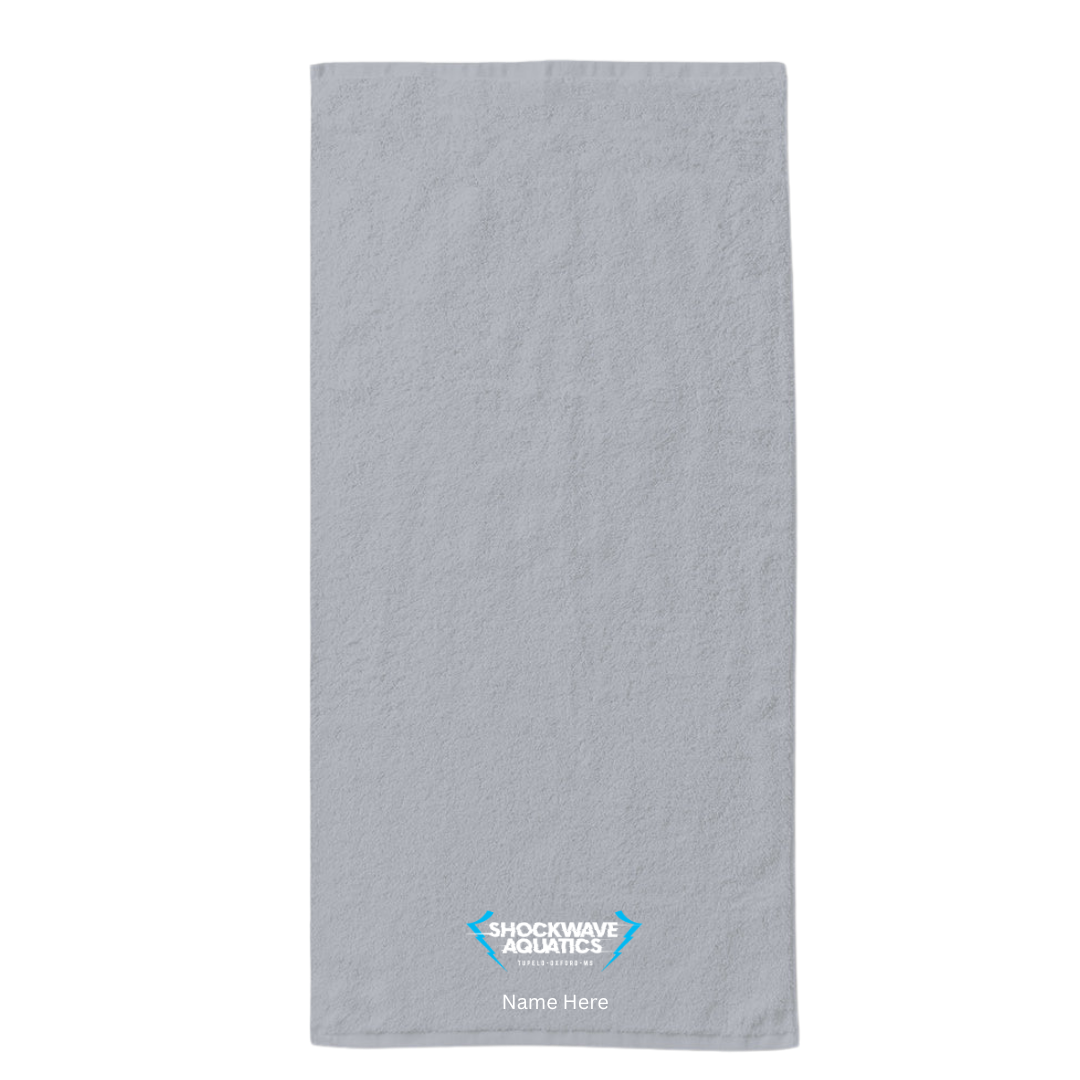 34" x 70" Velour Towel (Customized) - Shockwave Oxford
