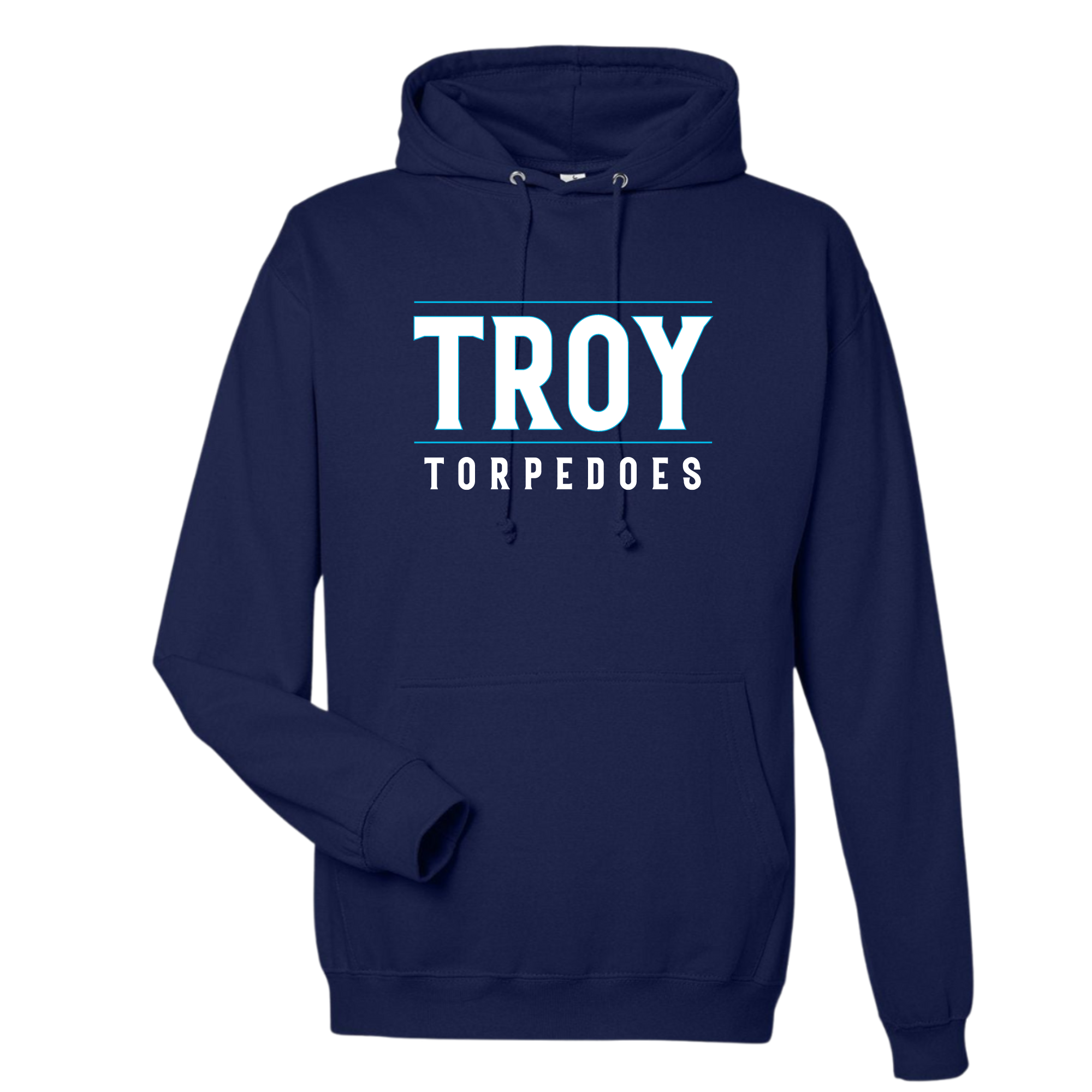 Medium Weight Unisex Hooded Sweatshirt #1 (Customized) - Troy Torpedoes