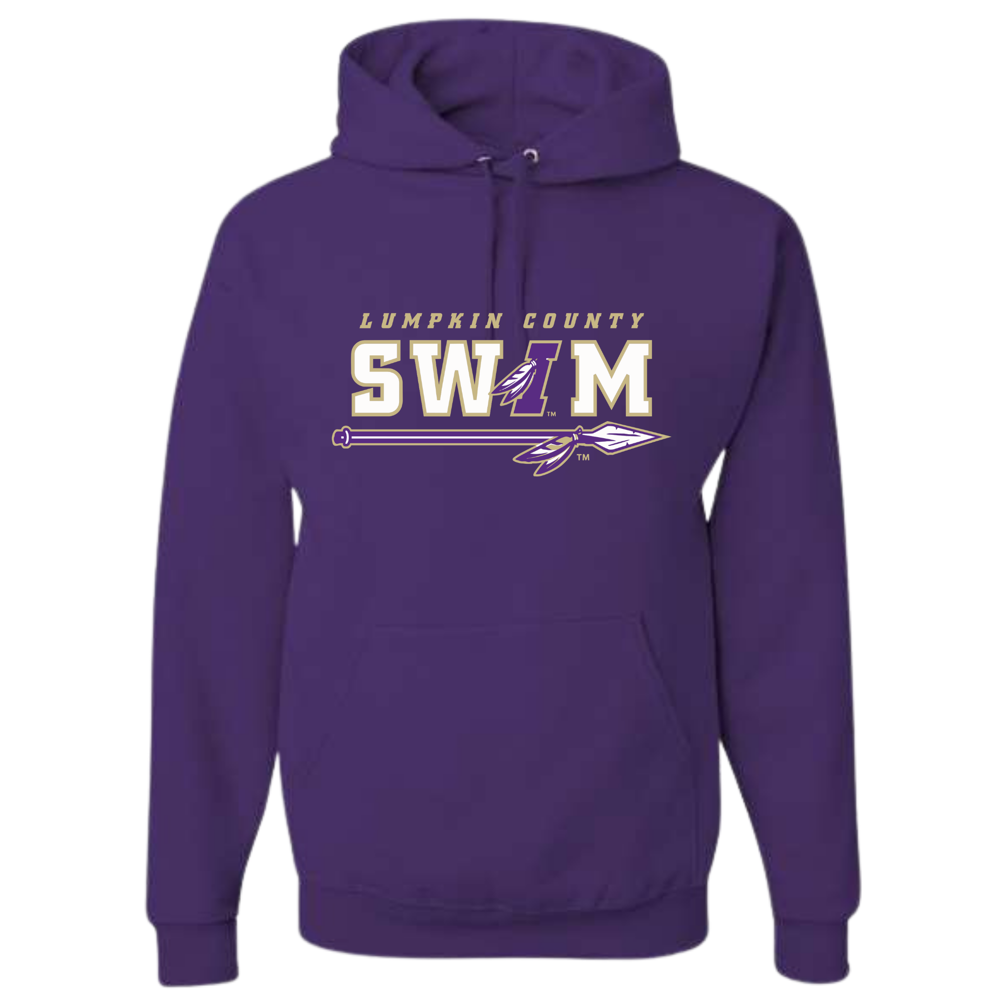 Medium Weight Unisex Hooded Sweatshirt (Customized) - Lumpkin County Swim Team
