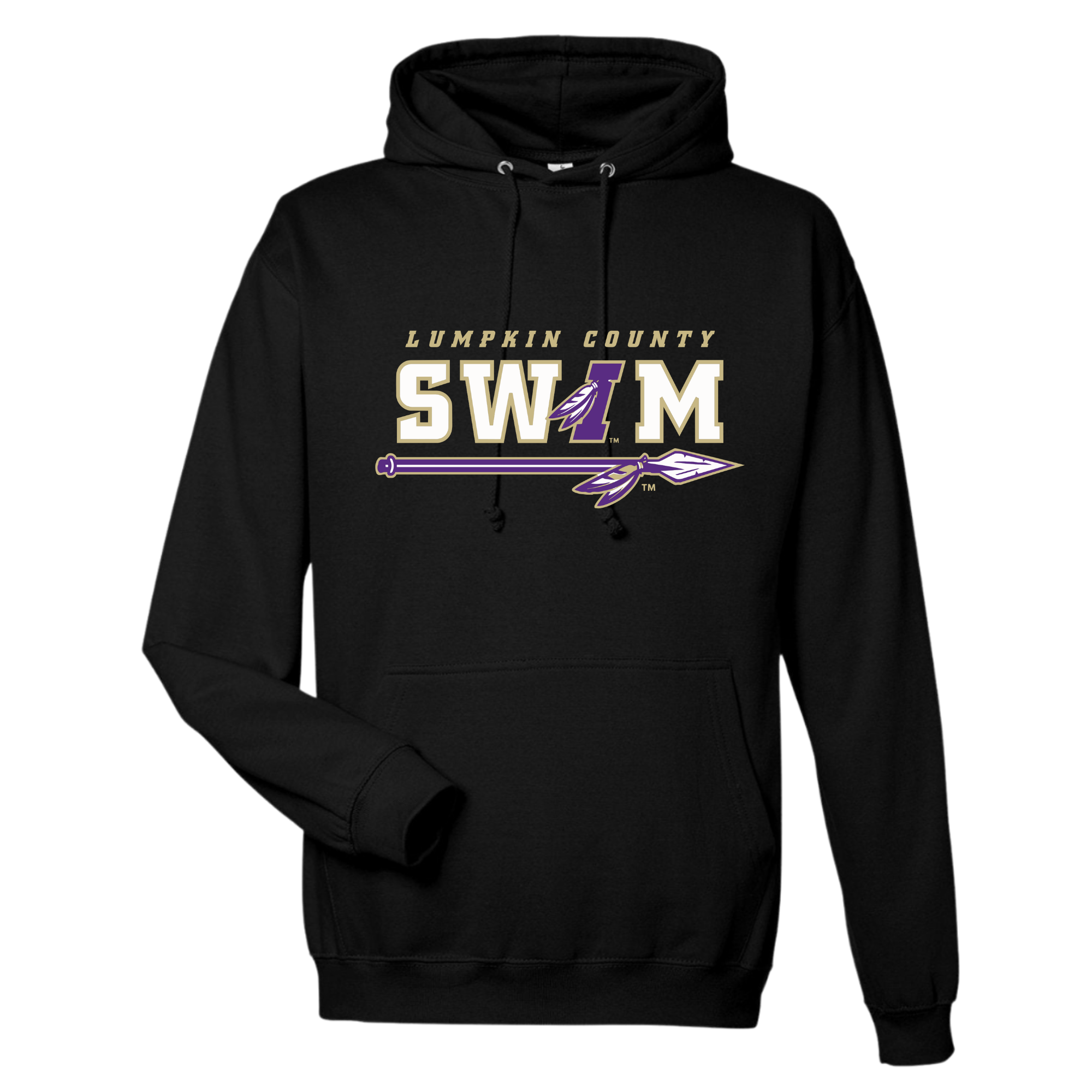 Medium Weight Unisex Hooded Sweatshirt (Customized) - Lumpkin County Swim Team