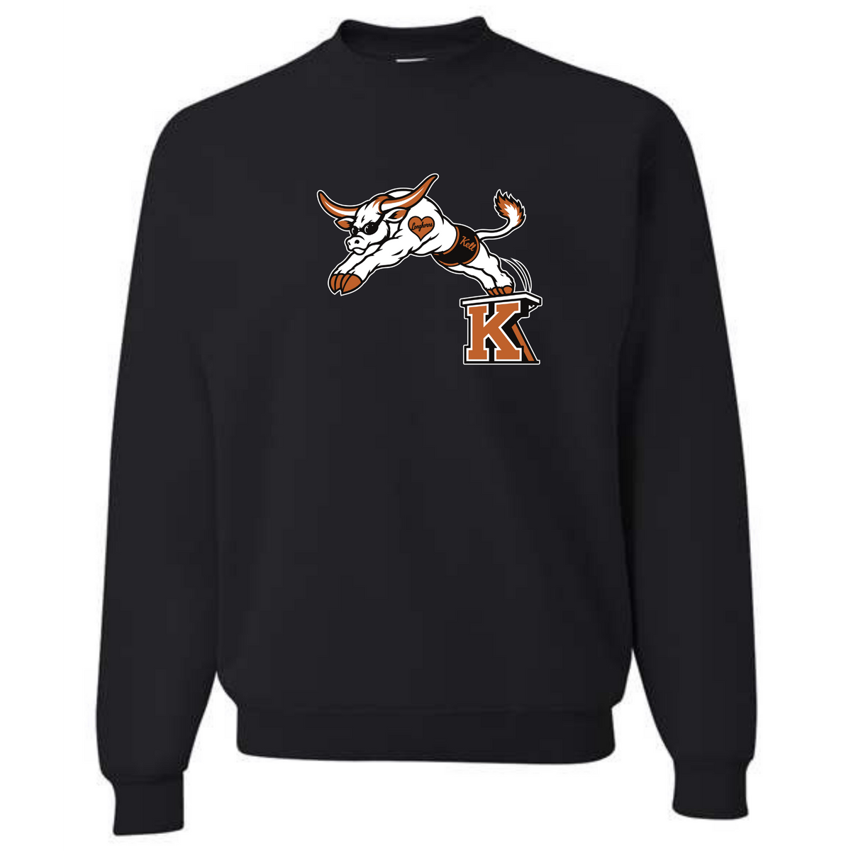 Kell Swim Medium Weight Unisex Crew Neck Sweatshirt (Heat Pressed) - Kell High School